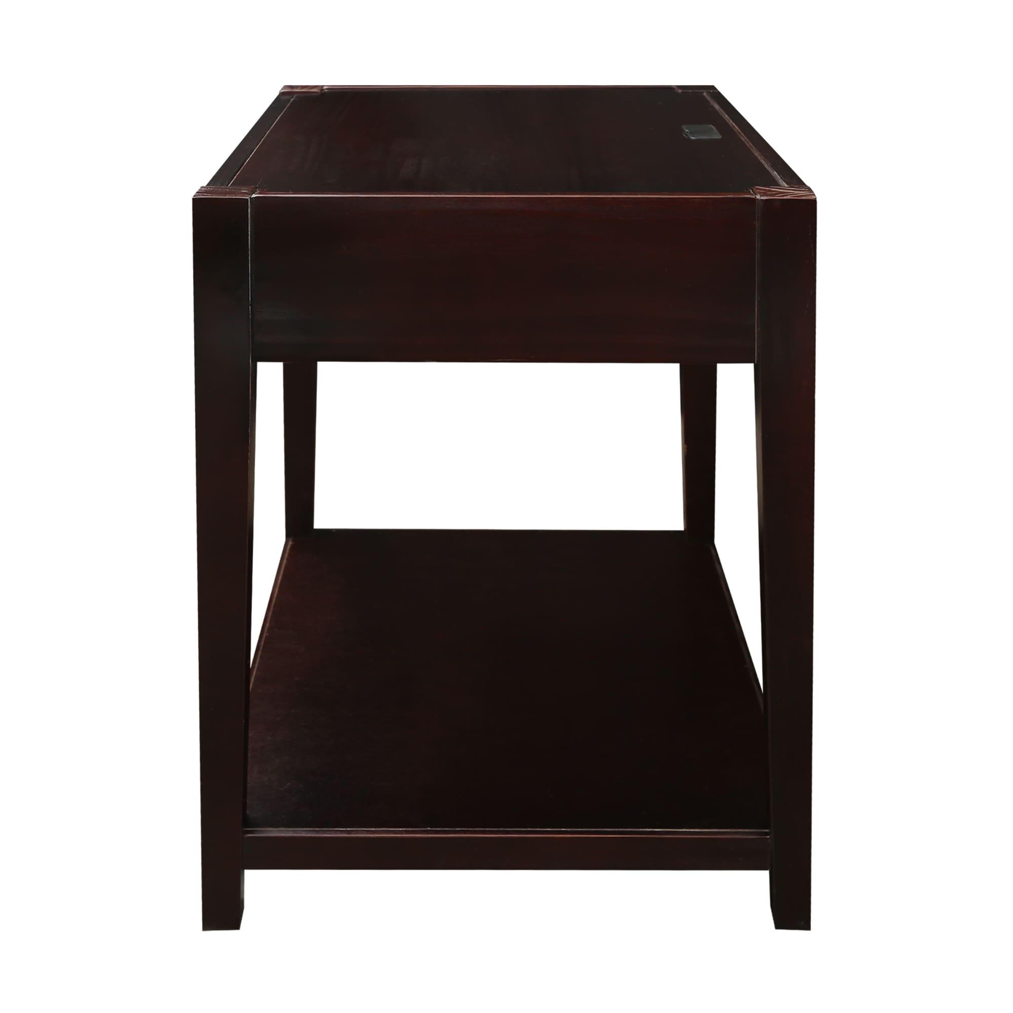 Casual Home Notre Dame Nightstand with USB Port, Espresso