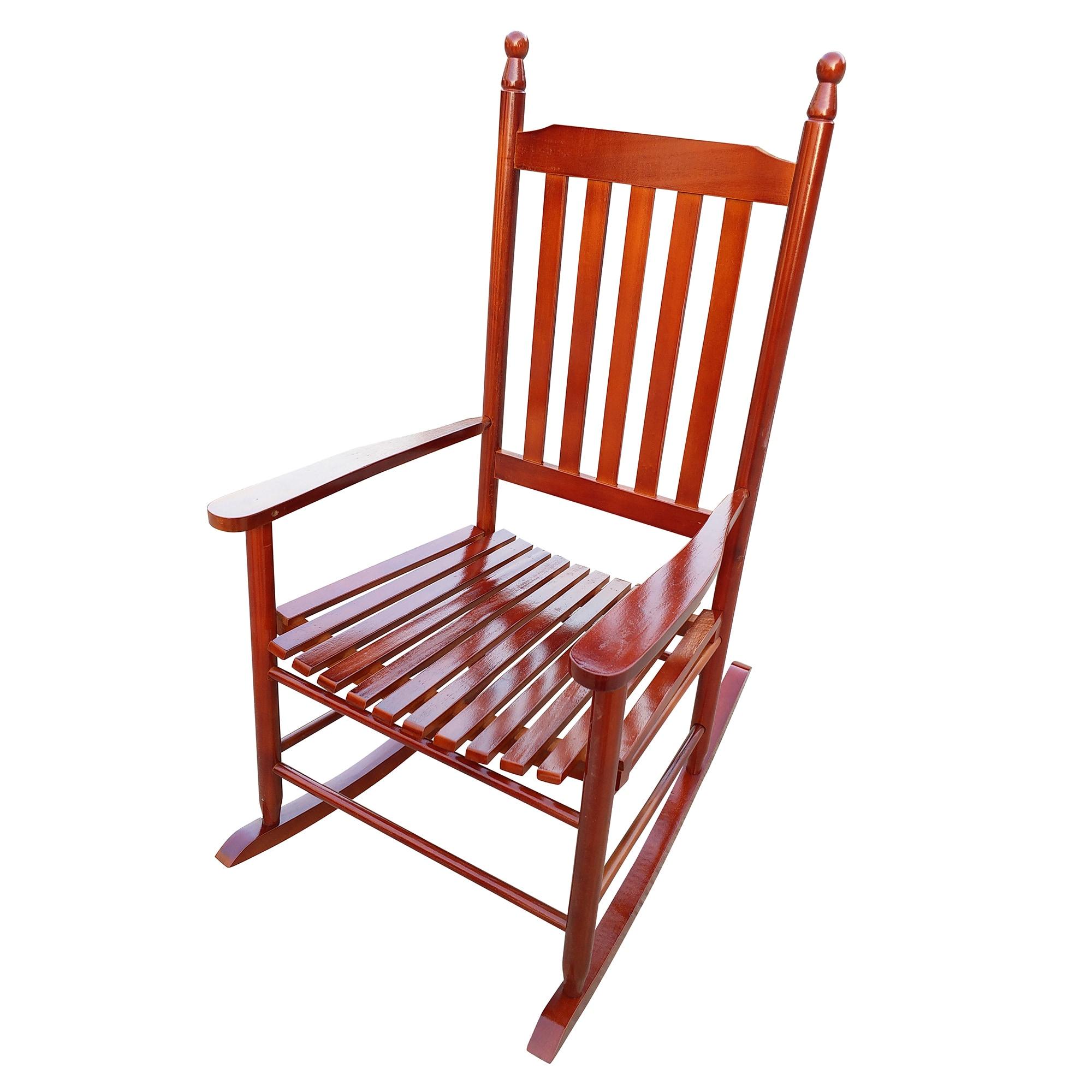 Wooden Porch Rocking Chair Brown