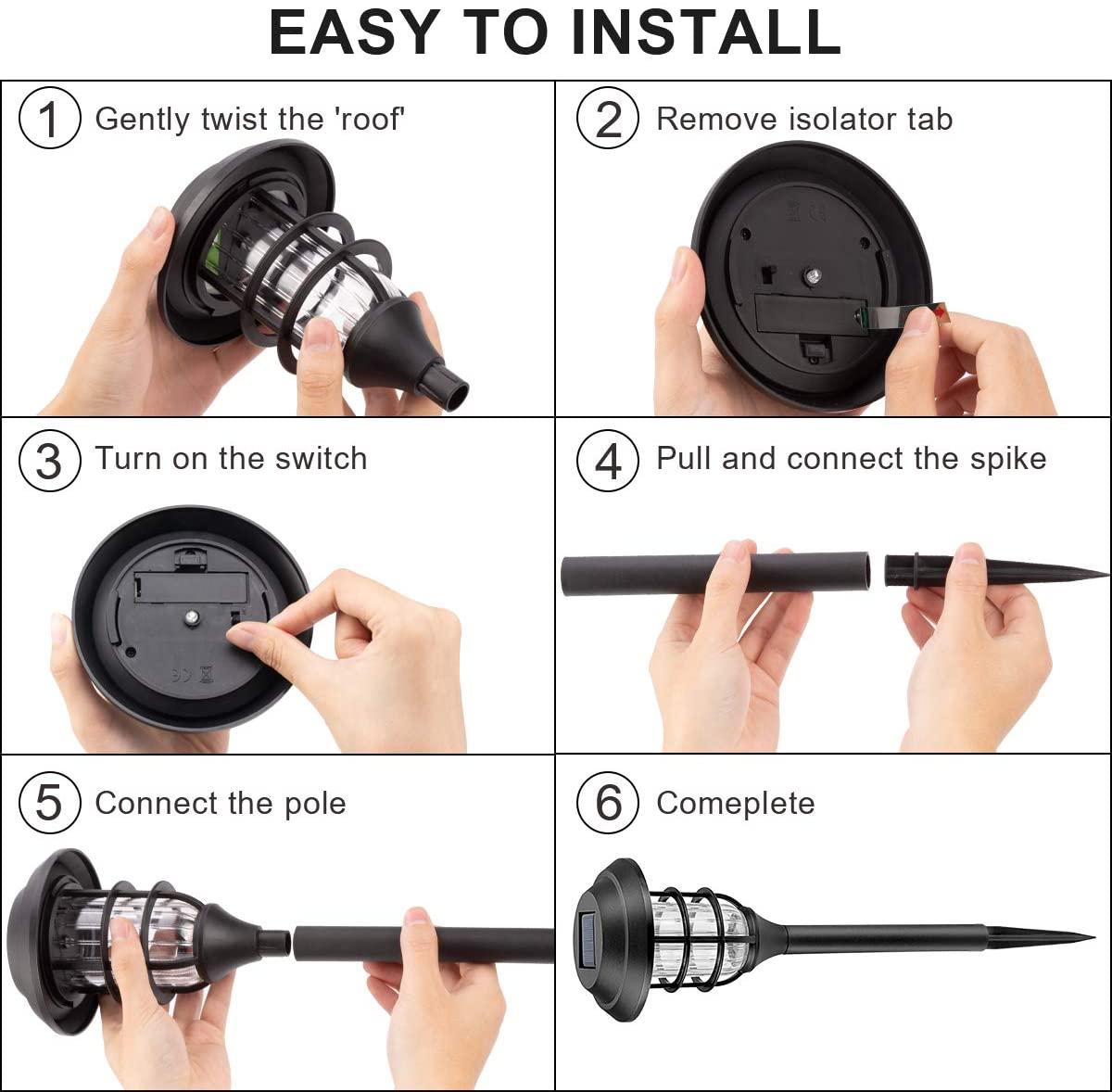 Low Voltage Solar Powered Integrated LED Pathway Light (Set of 8)