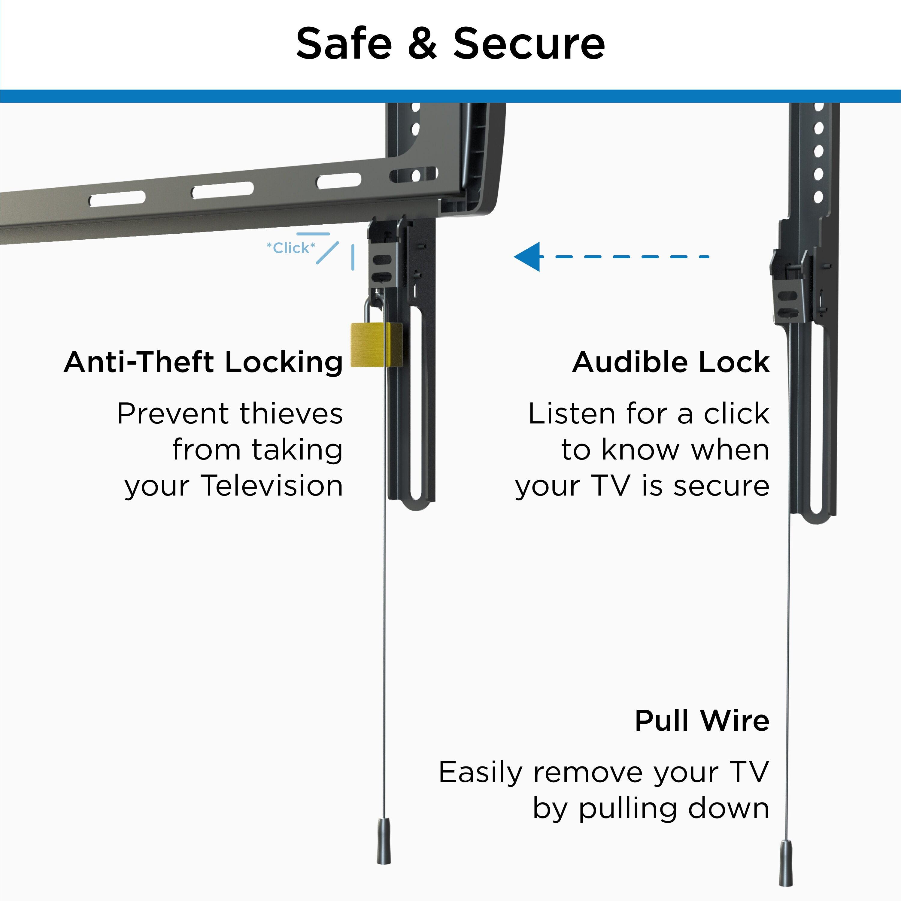 Promounts ProMounts Premium Flat / Fixed TV Wall Mount for 37" to 110" TVs Up to 143lbs