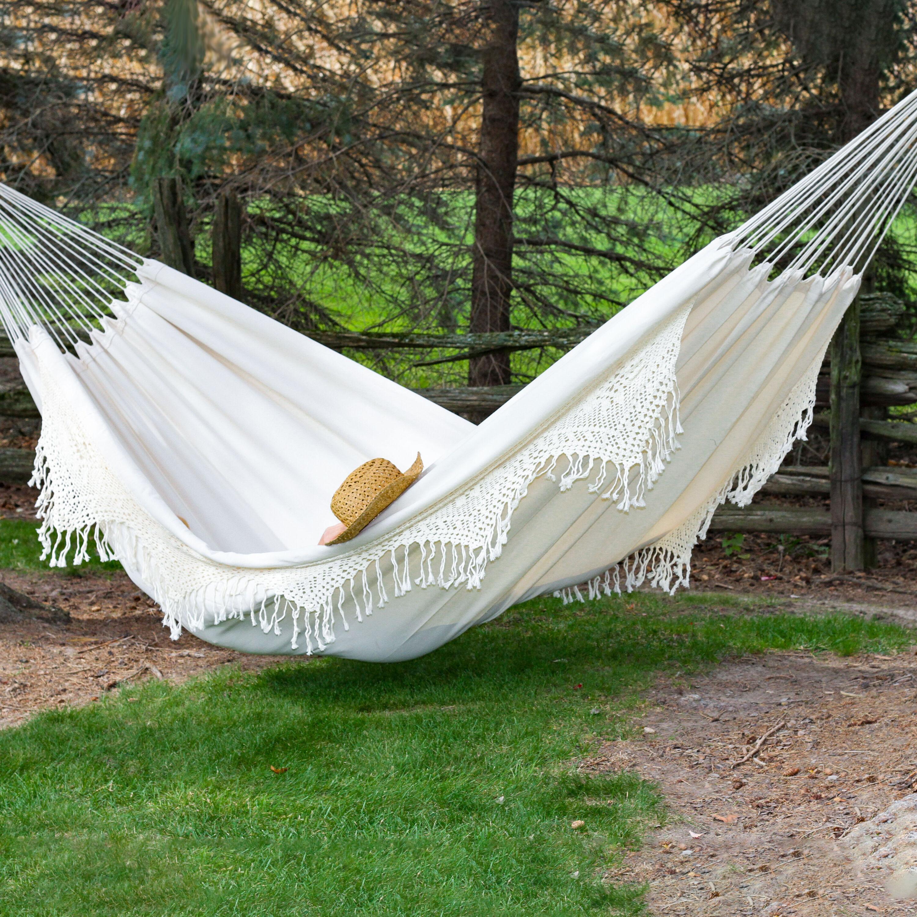 Vivere Brazilian Style Double Deluxe Hammock - Natural Color