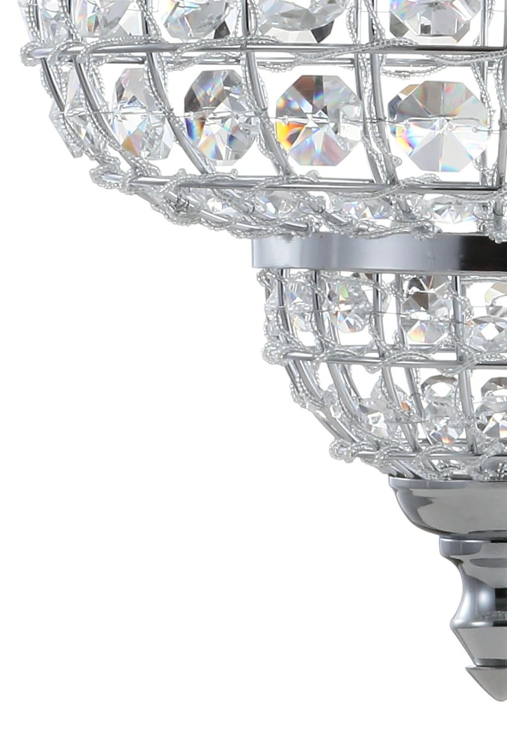 Juliette 12" Crystal/Metal LED Pendant Pendant, Chrome