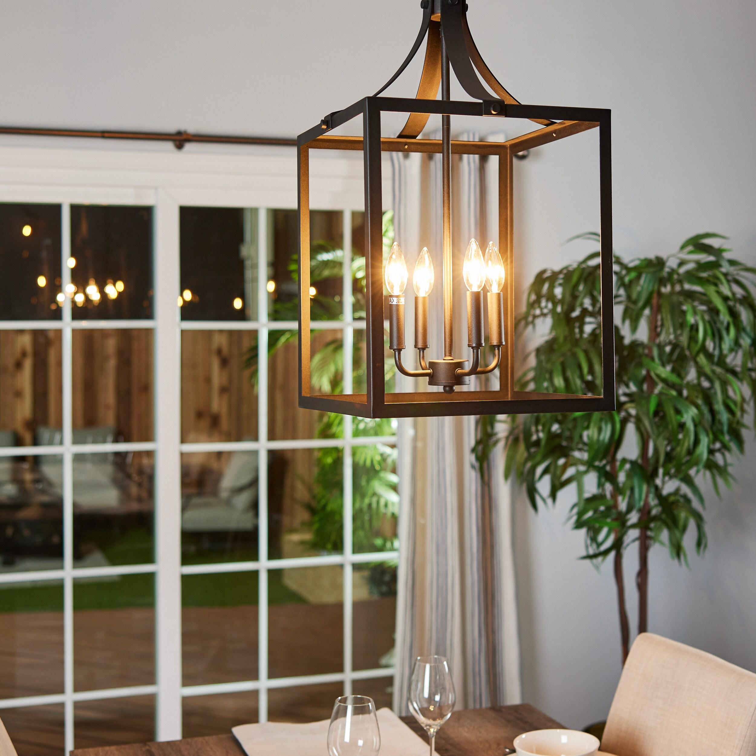 Labette 4-Light Black Hall-Foyer Hanging Pendant