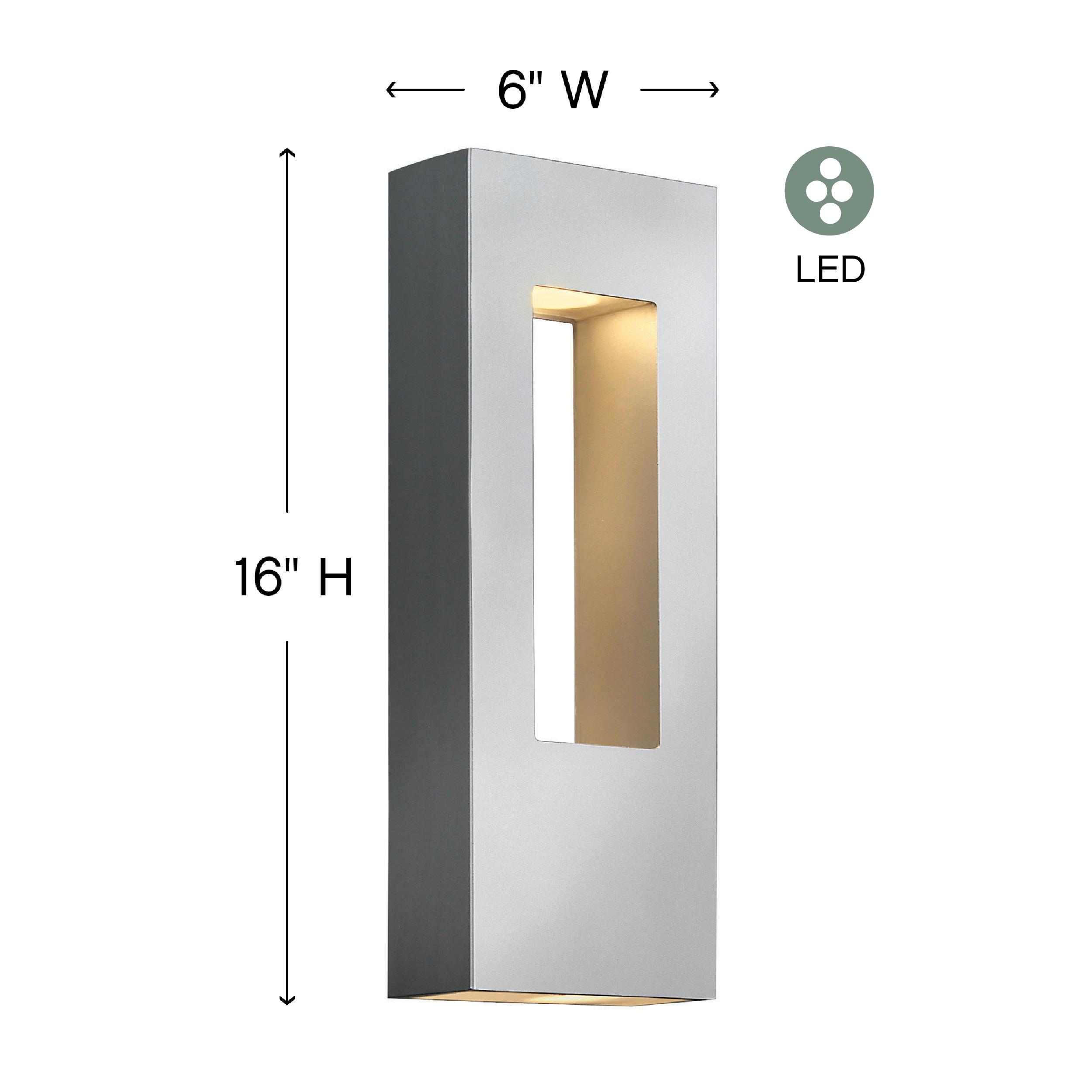 Atlantis Outdoor Wall Mount Lantern w/ Integrated LED