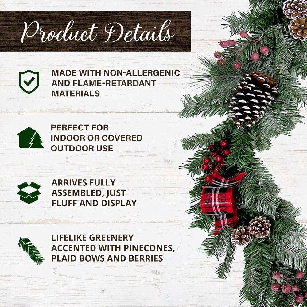 Fraser Hill Farm Christmas Wreath 72'' in. Faux Spruce Garland