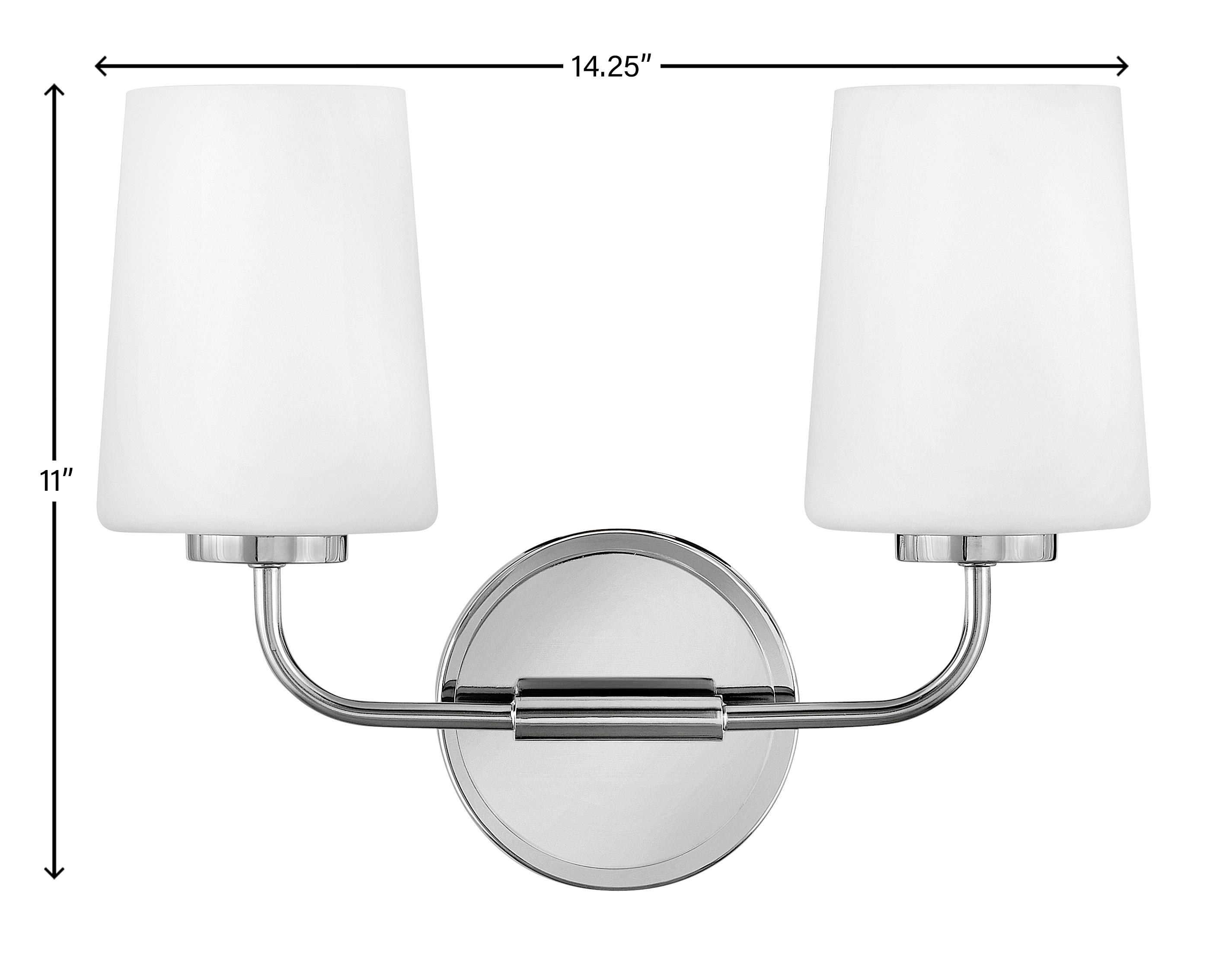 Fitz 2 Light Frosted Dimmable Vanity Light