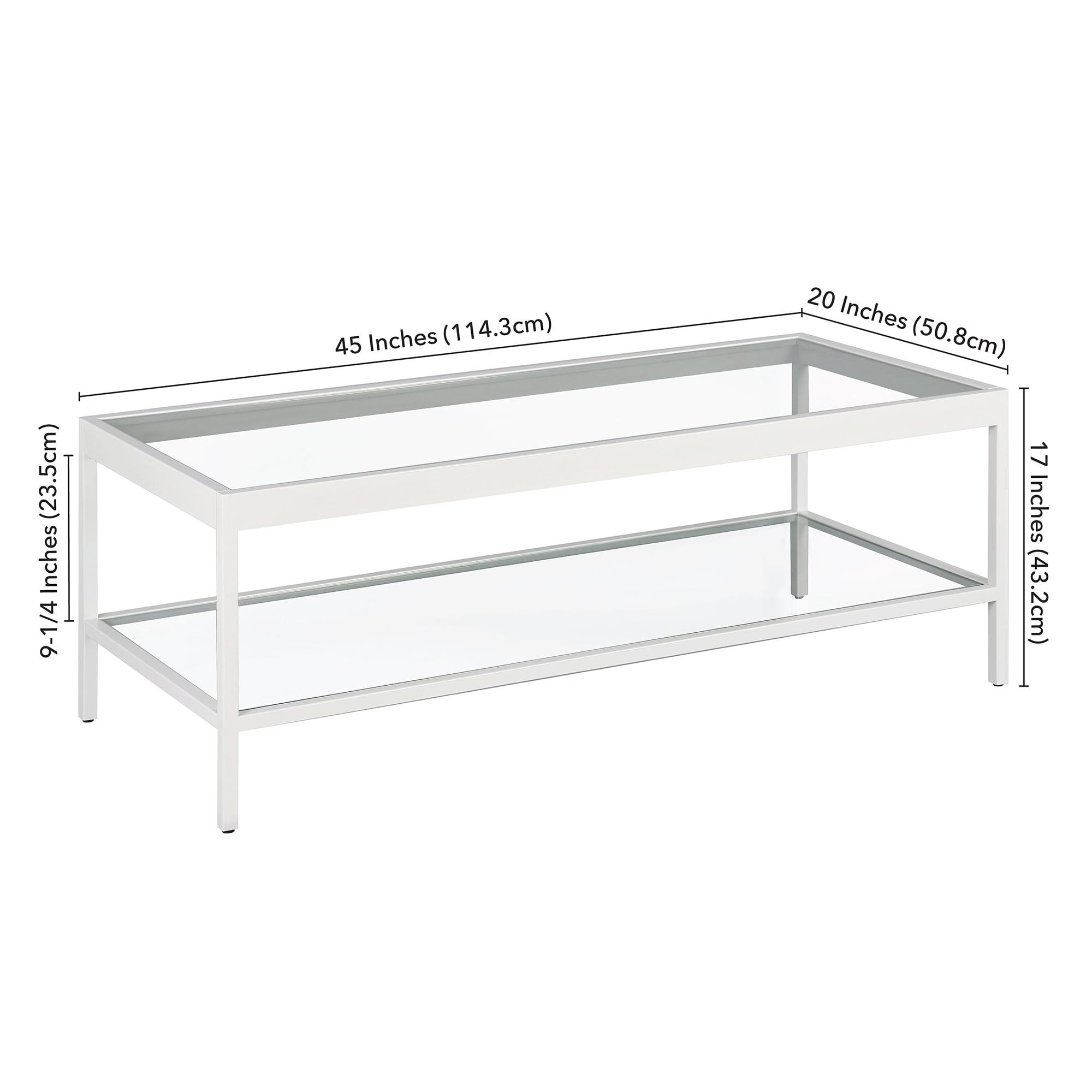 Henn&Hart 45" White Coffee Table