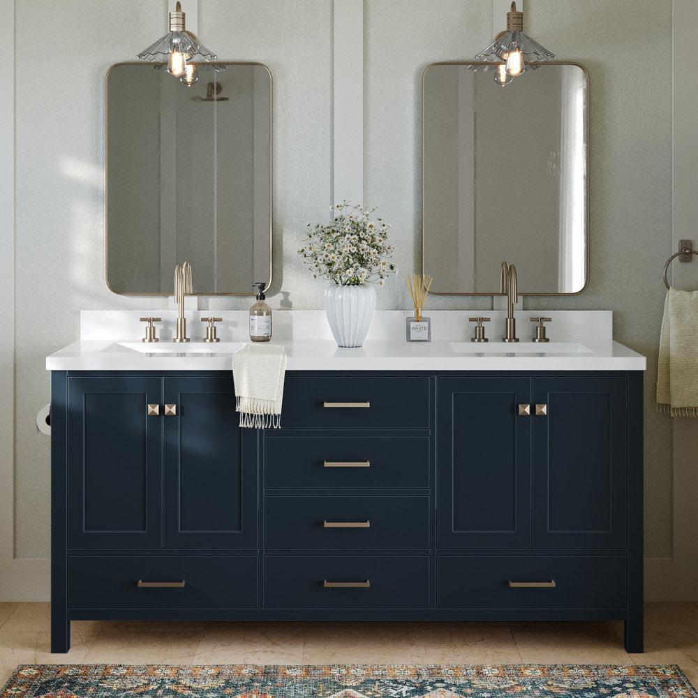 Ariel A073d-Bc Cambridge 72" Double Free Standing Vanity Cabinet Only - Blue