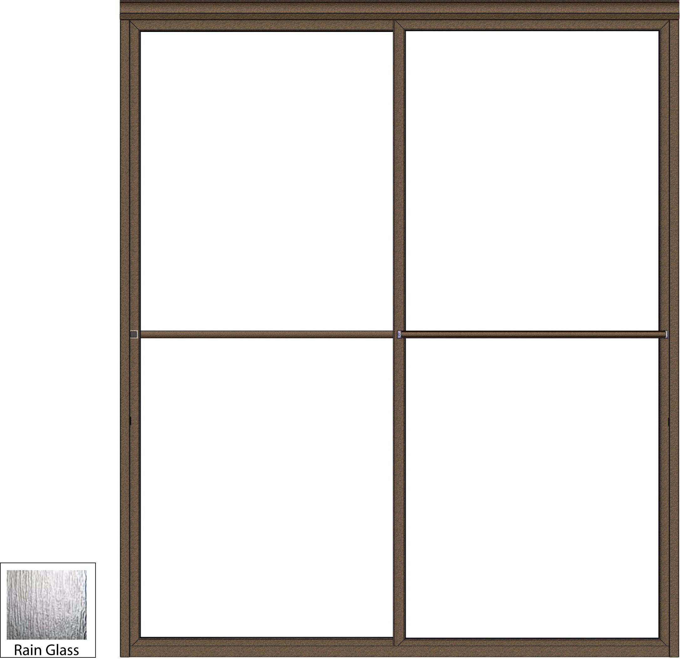 Deluxe 57" W x 71.5" H Bypass Framed Shower Door