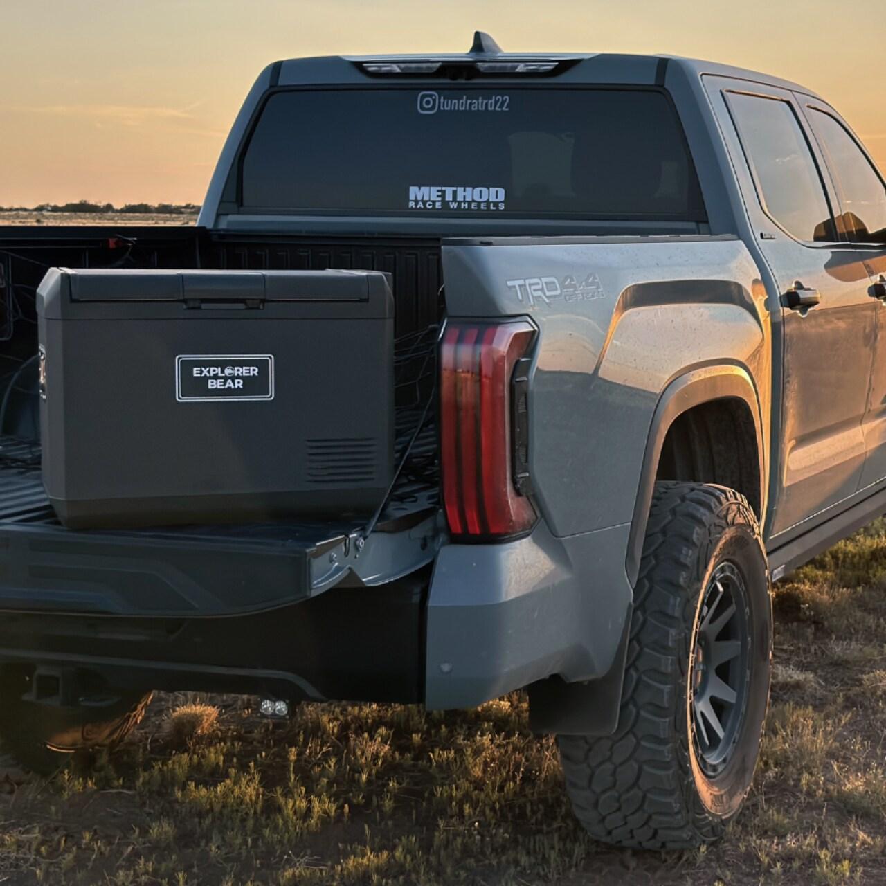 Explorer Bear 12 Volt Refrigerator 12V Car Fridge 50L/52.8Qt 12/24V DC 110-240V AC Portable Freezer LG Compressor Cooler 0℉-50℉ 3-Year Warranty for Truck Van RV SUV Boat Travel Road Trips Camping