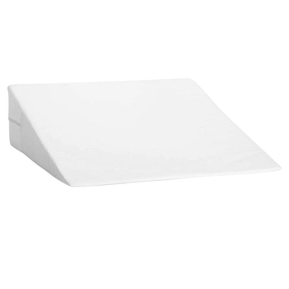 White Hypoallergenic Latex Foam Bed Wedge Pillow