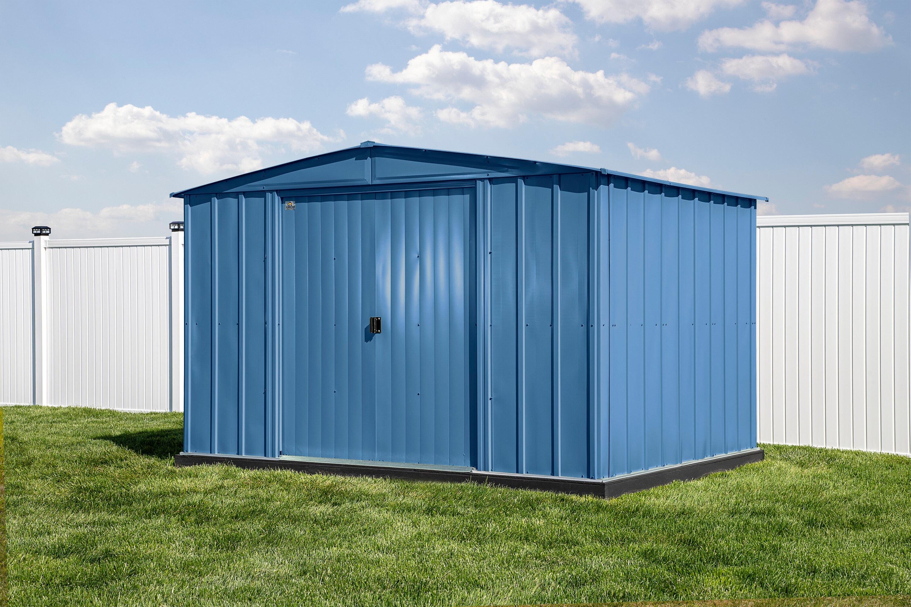 10 ft. W x 8 ft. D Metal Storage Shed