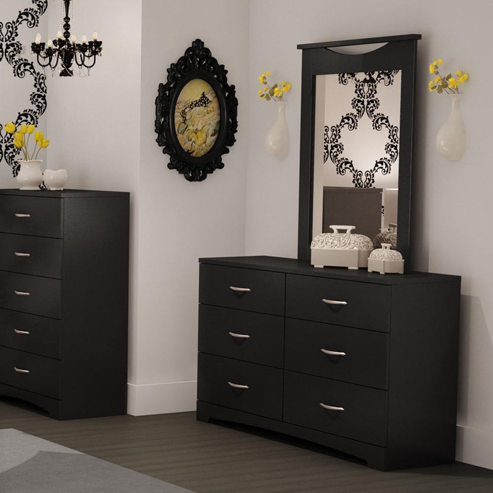 South Shore Step One, Contemporary Dresser,  Black