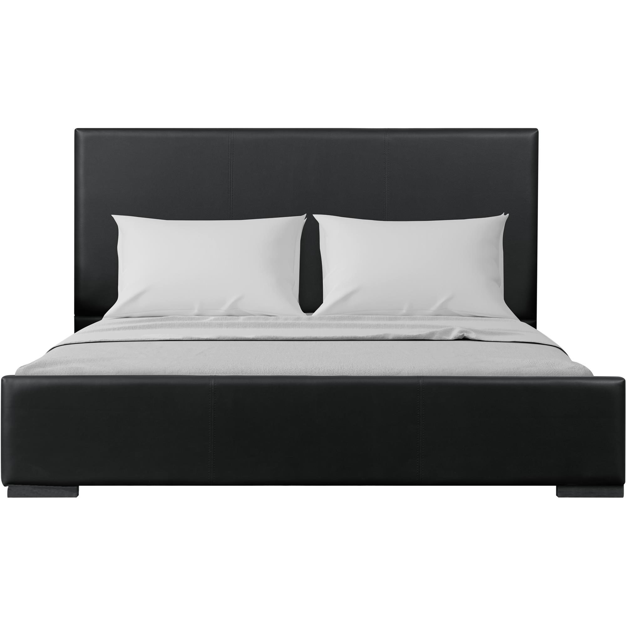 Camden Isle Abbey Platform Bed | Upholstered | Low Profile | King, Black