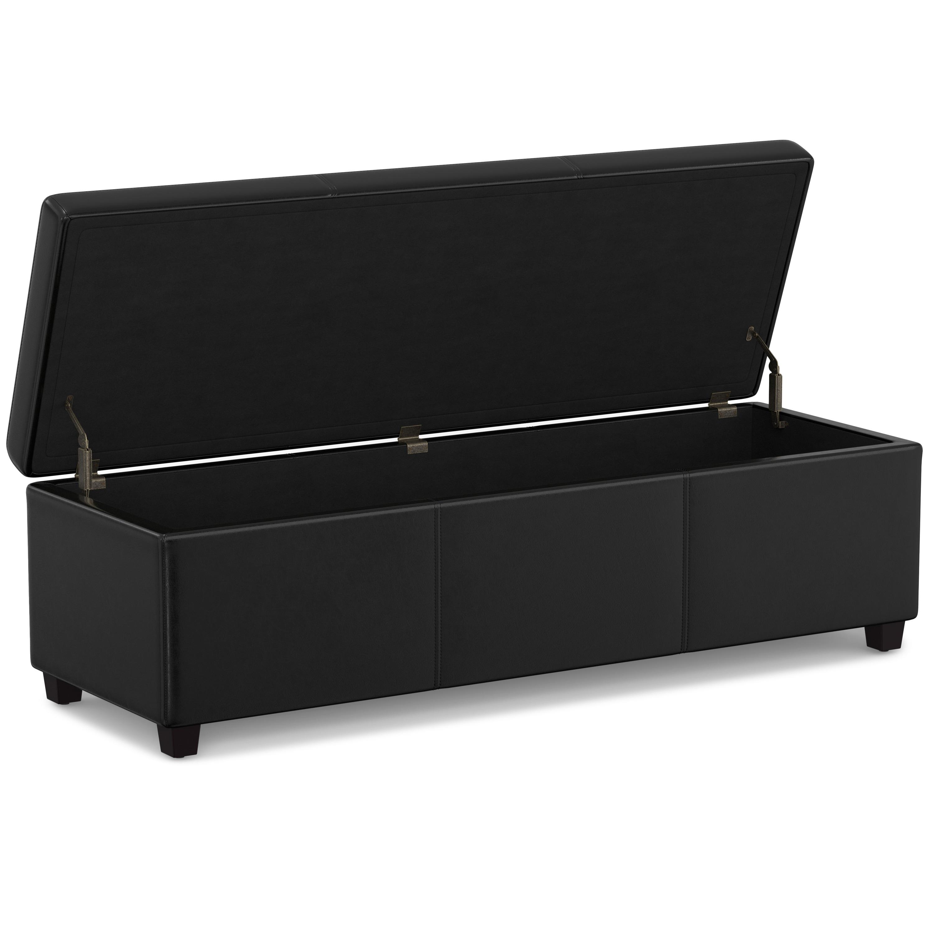 Simpli Home Avalon Extra Large Storage Ottoman Bench,Assembled