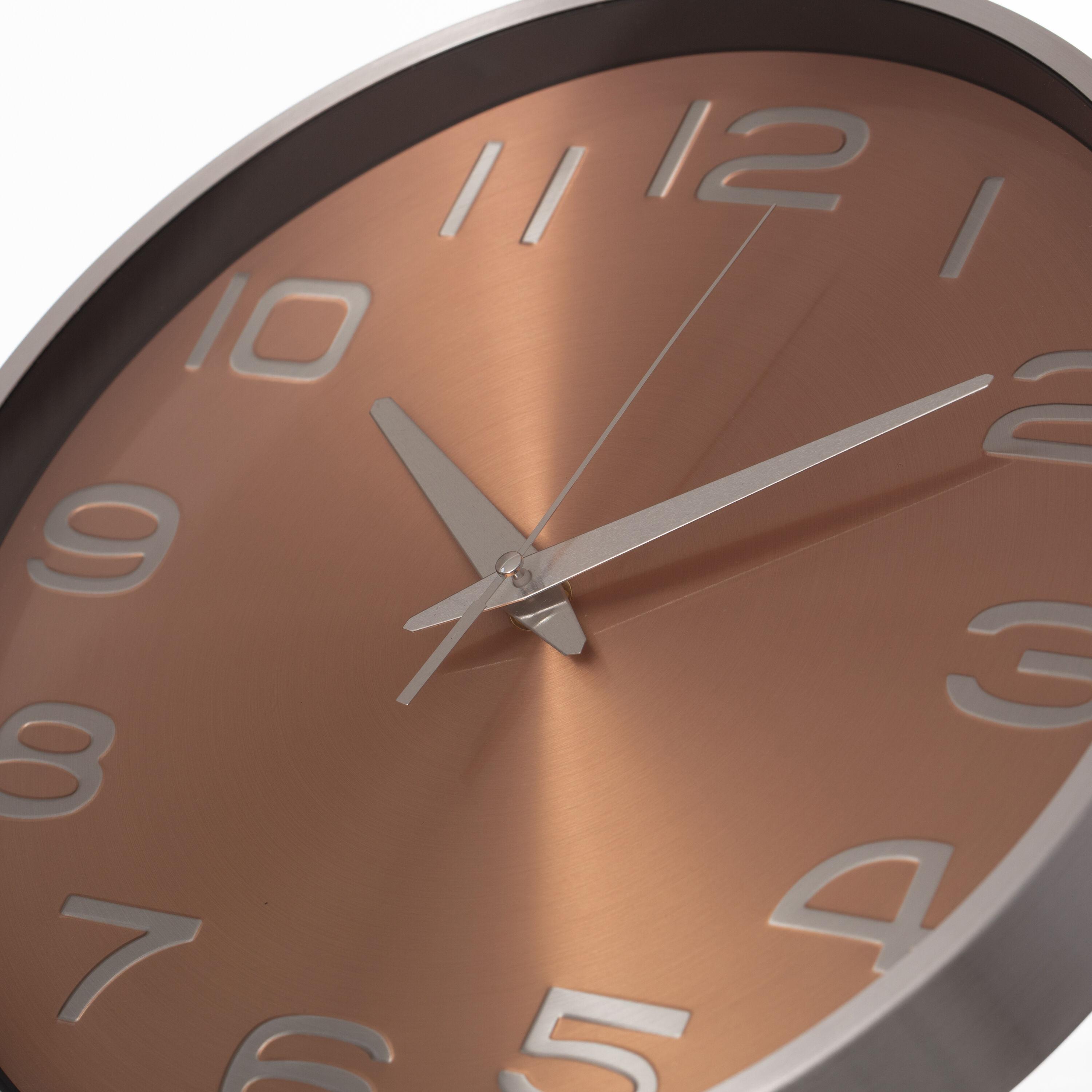 Modern Decorative Aluminum Round Wall Clock For Living Room, Kitchen, Dining Room