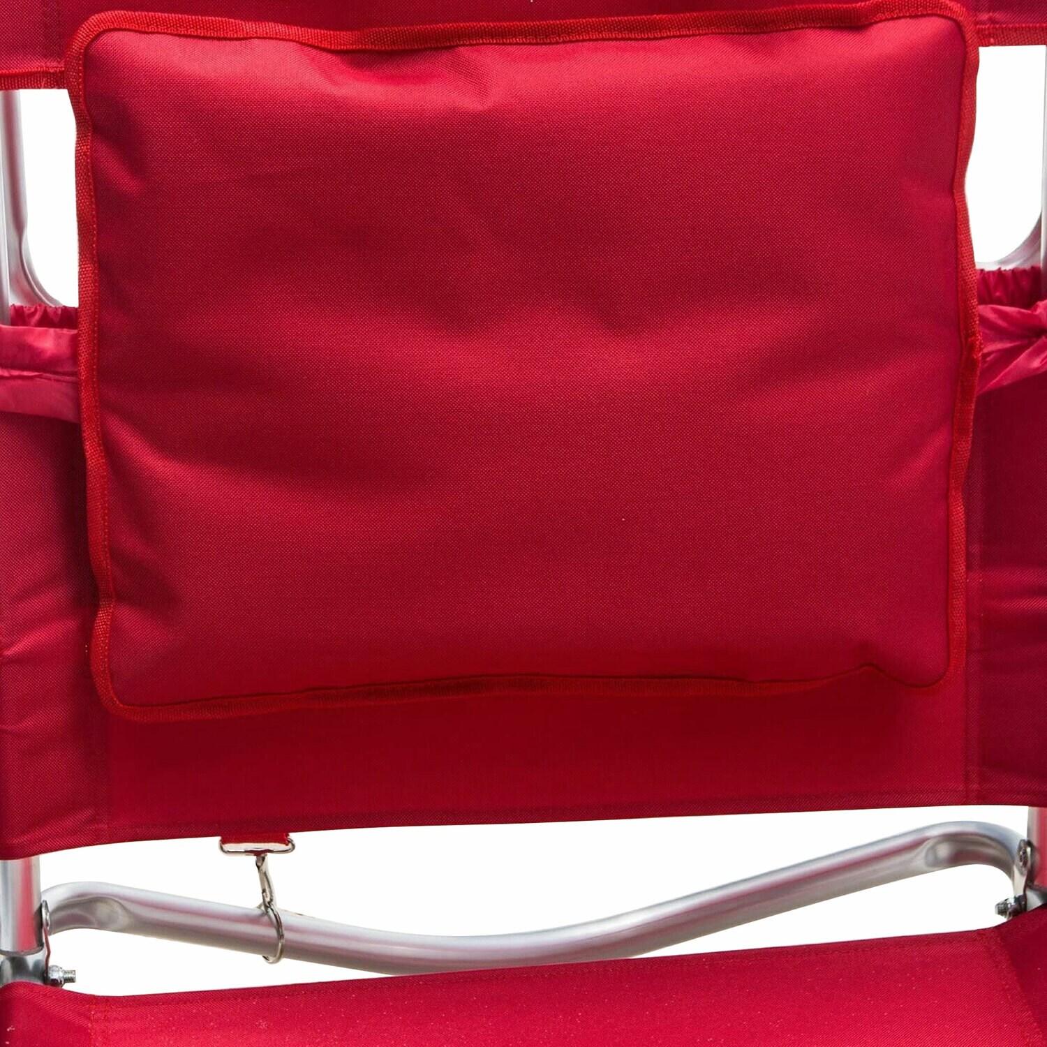 Ostrich Ostrich Deluxe Padded Lightweight Portable Adjustable Outdoor Reclining Folding Chair with Footrest