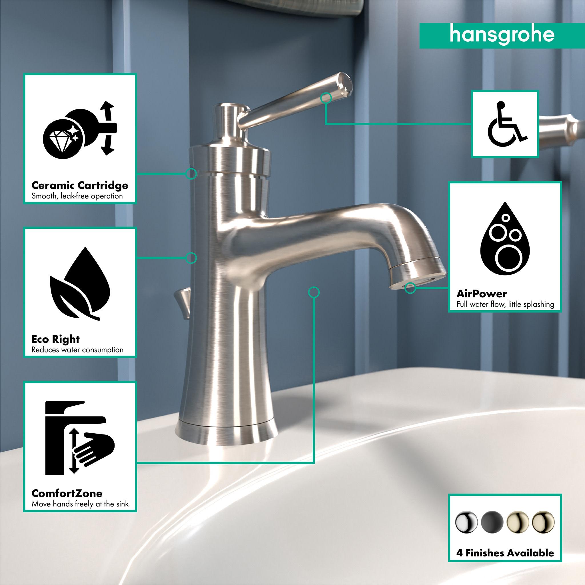 Joleena Single Hole Bathroom Faucet with Drain Assembly