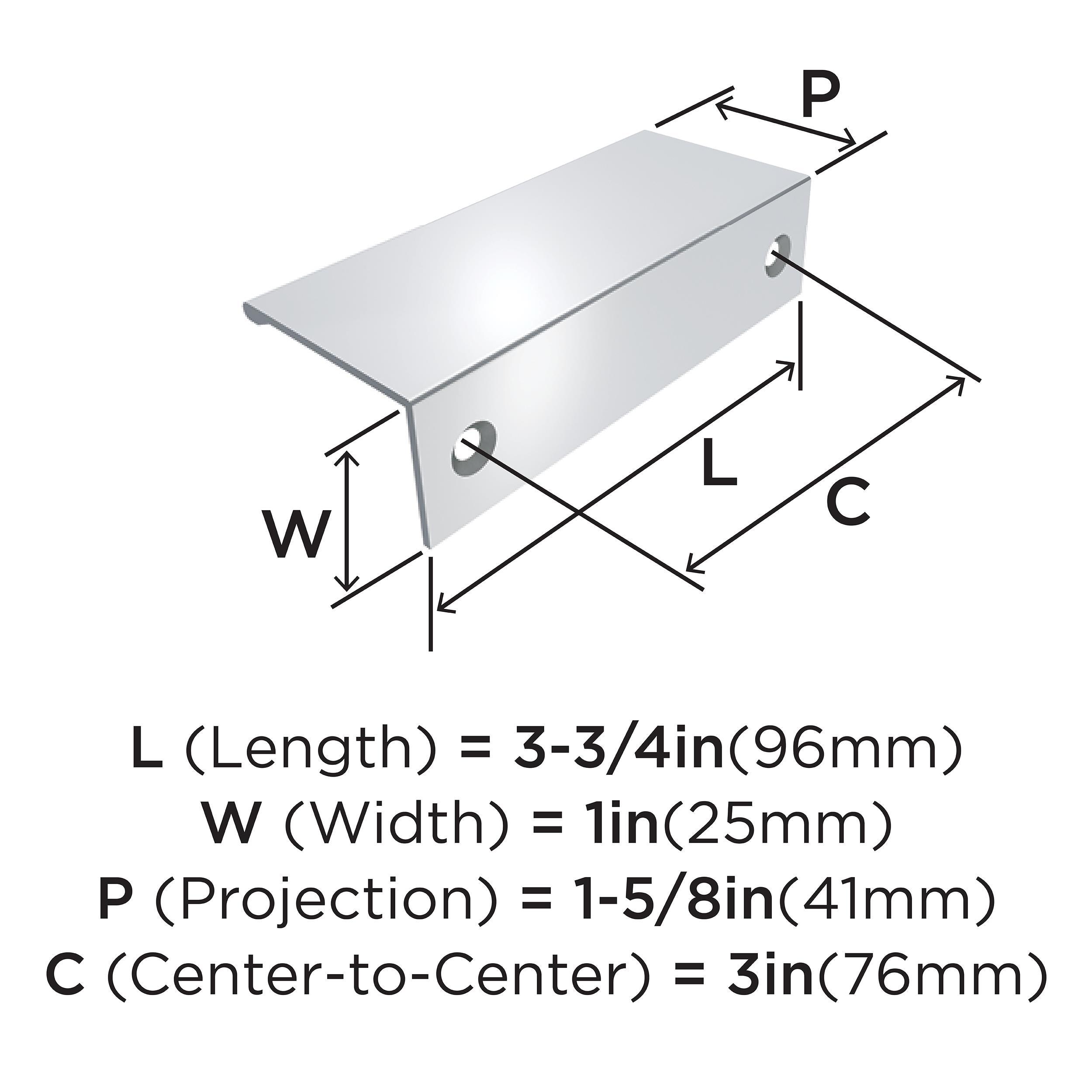 3" Center to Center Finger Pull