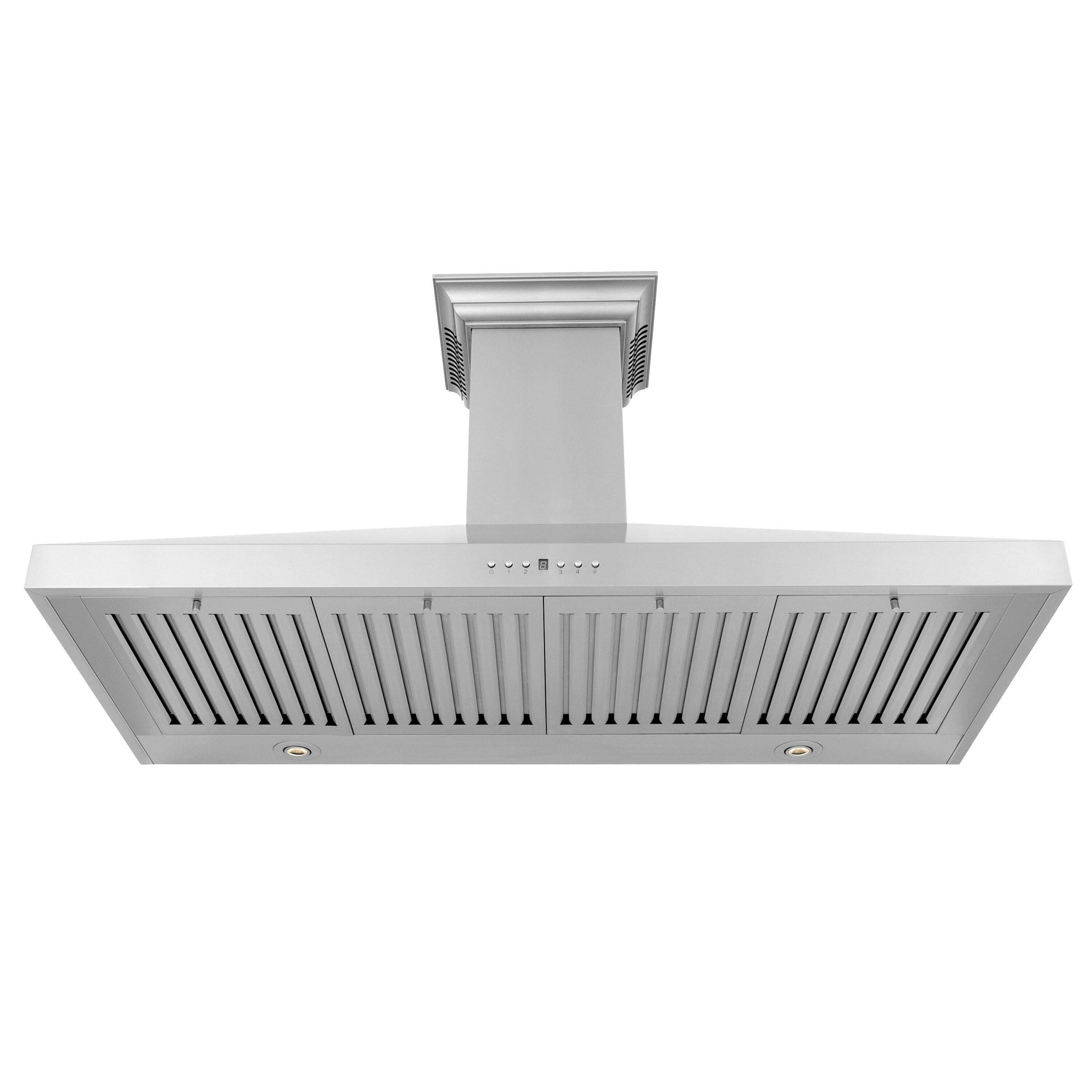 48" Crown Sound 400 CFM Ducted Wall Mount Range Hood in Stainless Steel with Wi-Fi