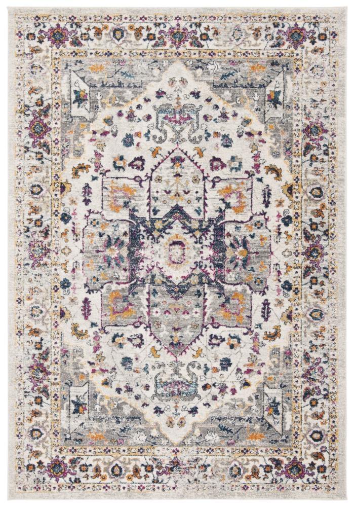 Evoke EVK275 Power Loomed Area Rug - Ivory/Grey - 5'3"x7'6" - Safavieh.