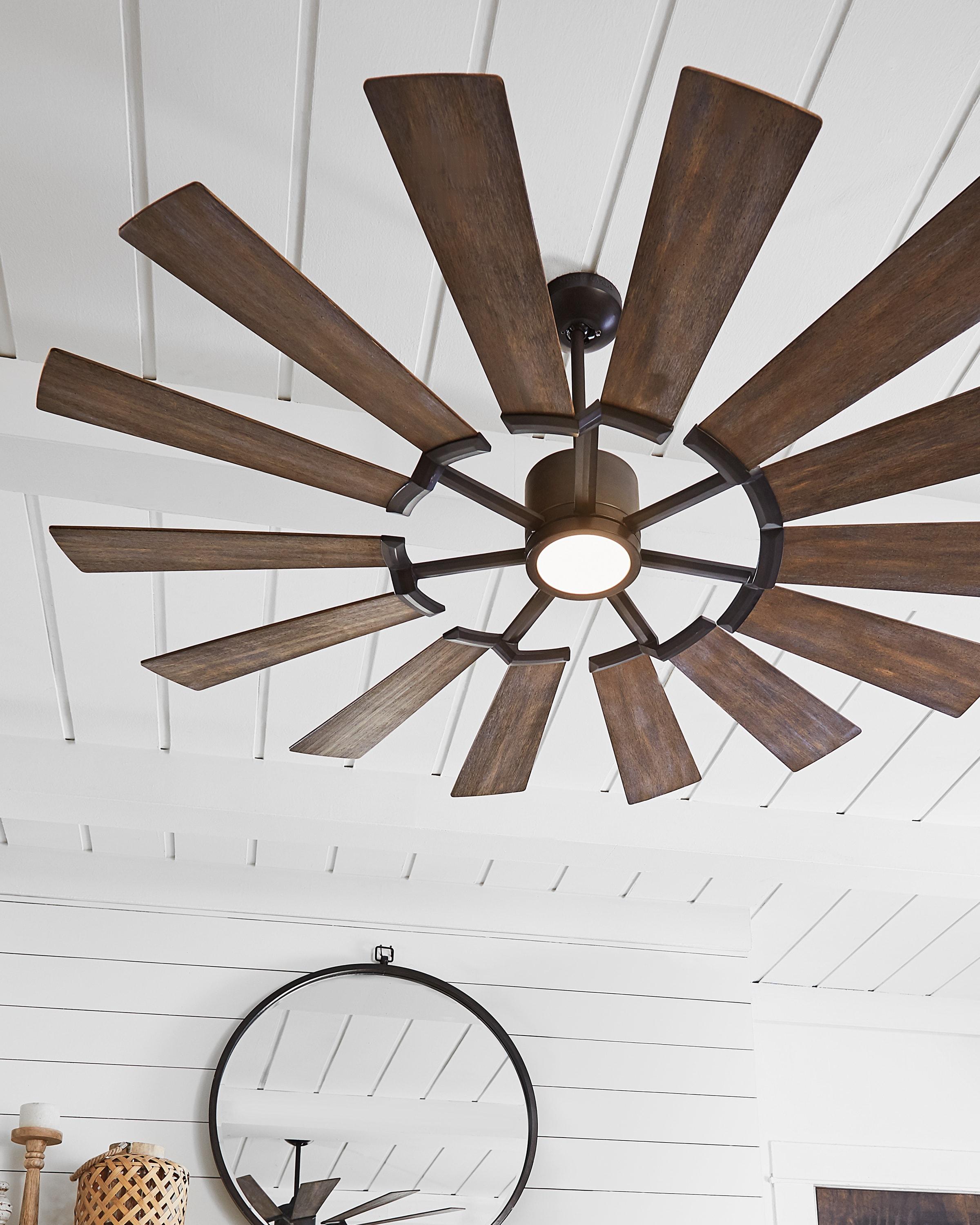 Monte Carlo Prairie Prairie 62" 14 Blade Indoor / Outdoor Dc Ceiling Fan - Grey