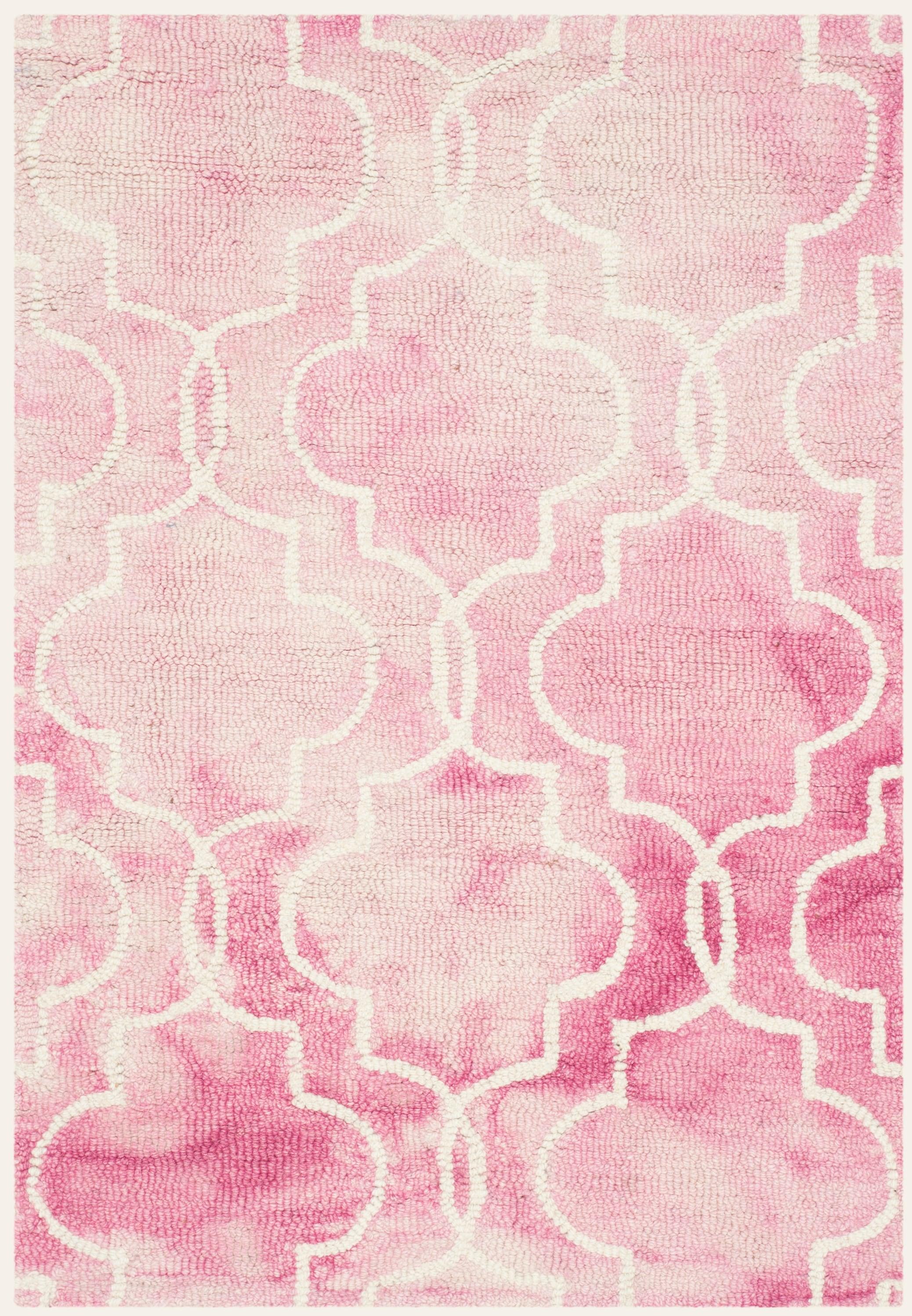 Dip Dye DDY676 Hand Tufted Indoor Accent Rug - Rose/Ivory - 2'x3' - Safavieh