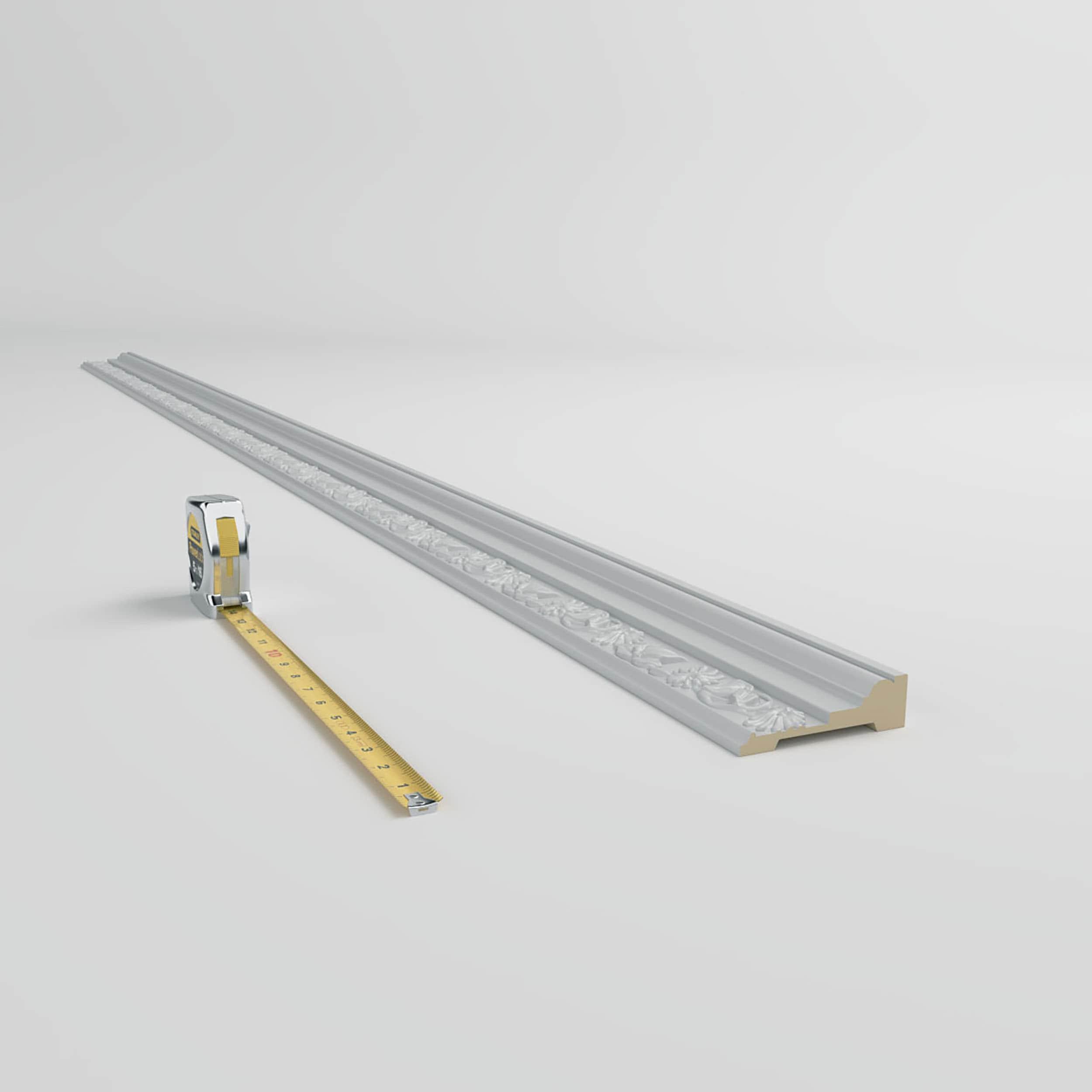 Ekena Millwork Endurathane Dylan Spring Chair Rail, 4"H x 1 1/8"P x 94 1/2"L, (6 3/8"Repeat), Factory Primed (8-Pack) (Set of 8)