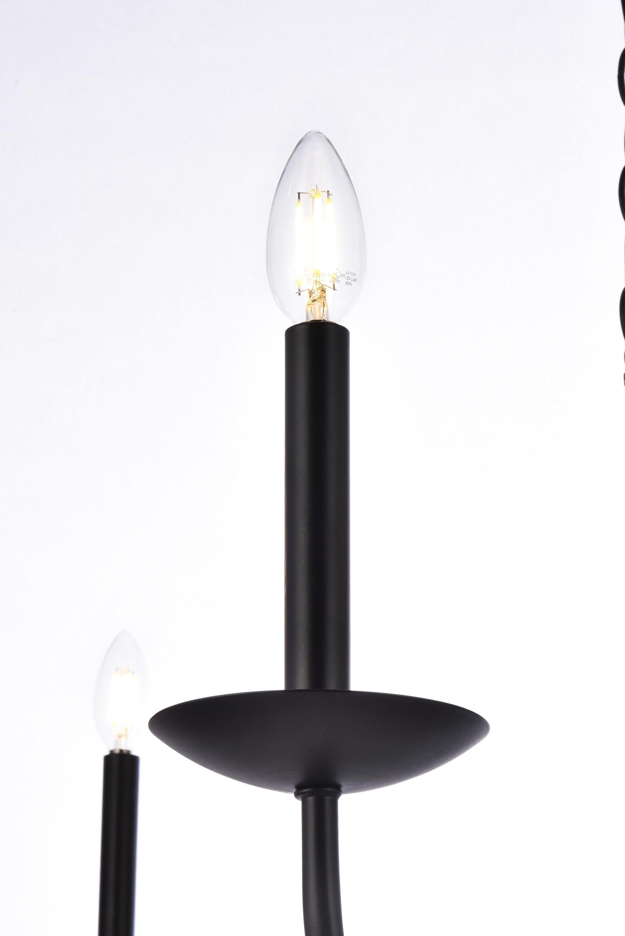 Elegant Lighting Cohen 36 inch pendant in black