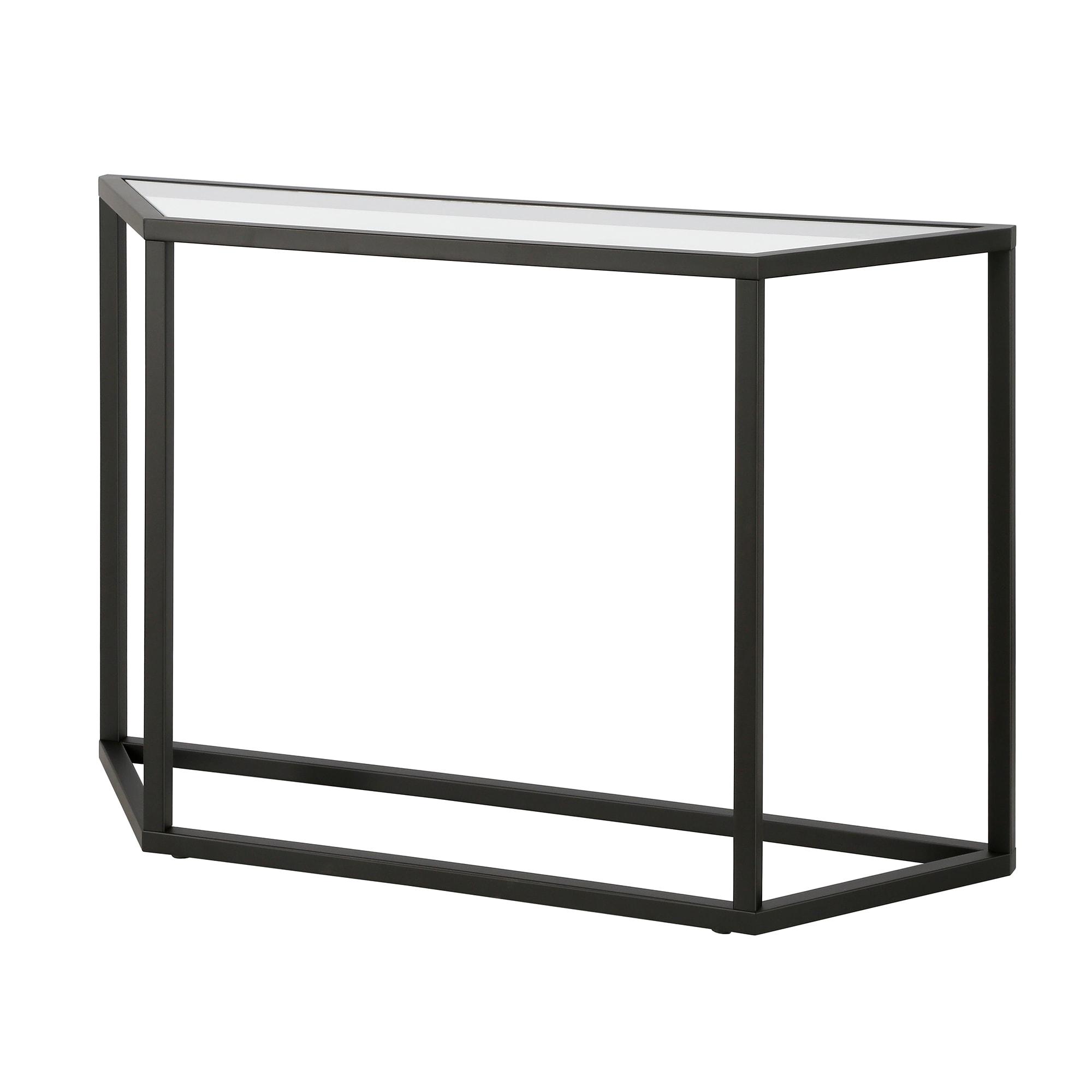Evelyn&Zoe Levi 44" Wide Trapezoid Console Table, Blackened Bronze