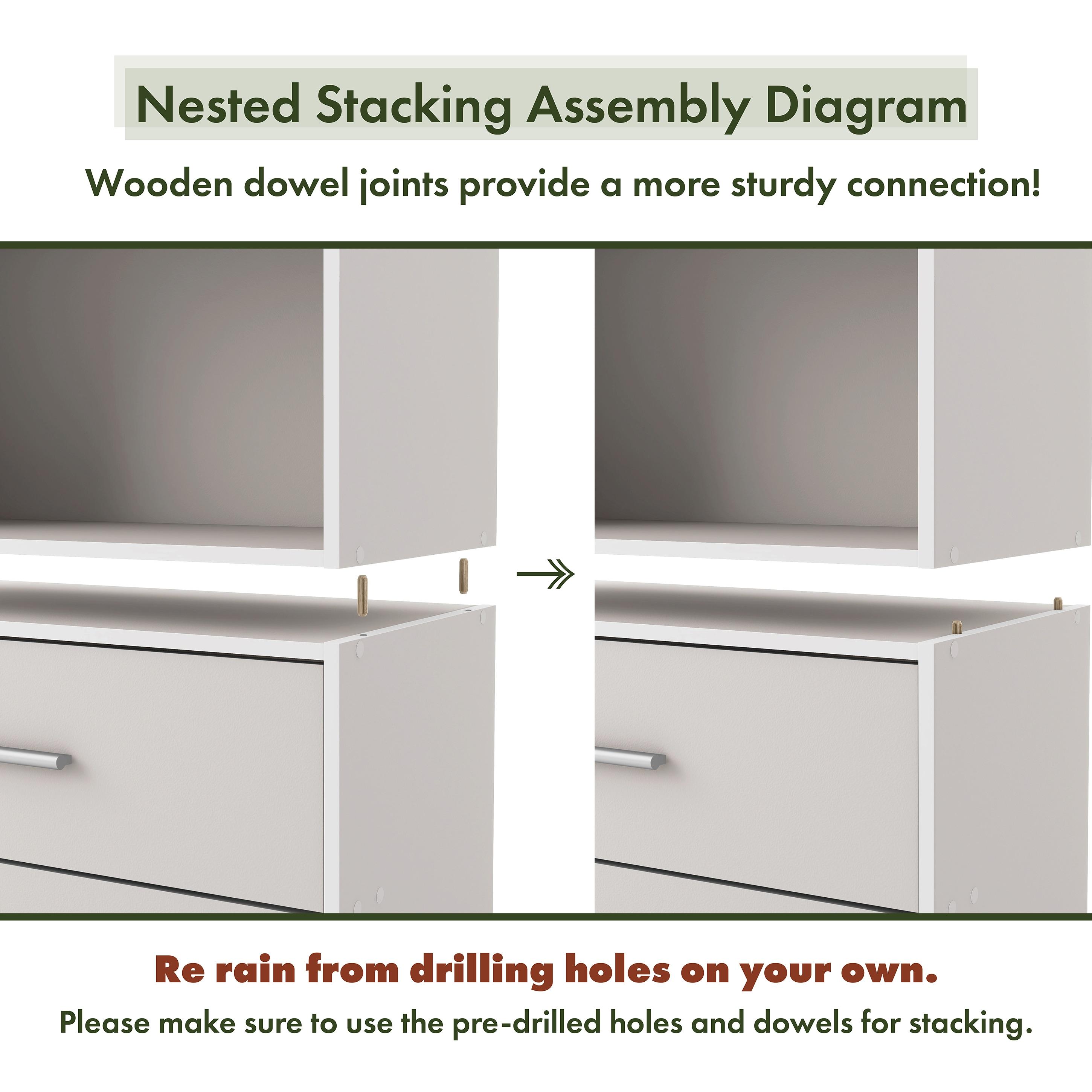 24/7 Shop At Home 35.27" Silkpath Modern 3 Cube Stackable and Modular Bookcase Greige