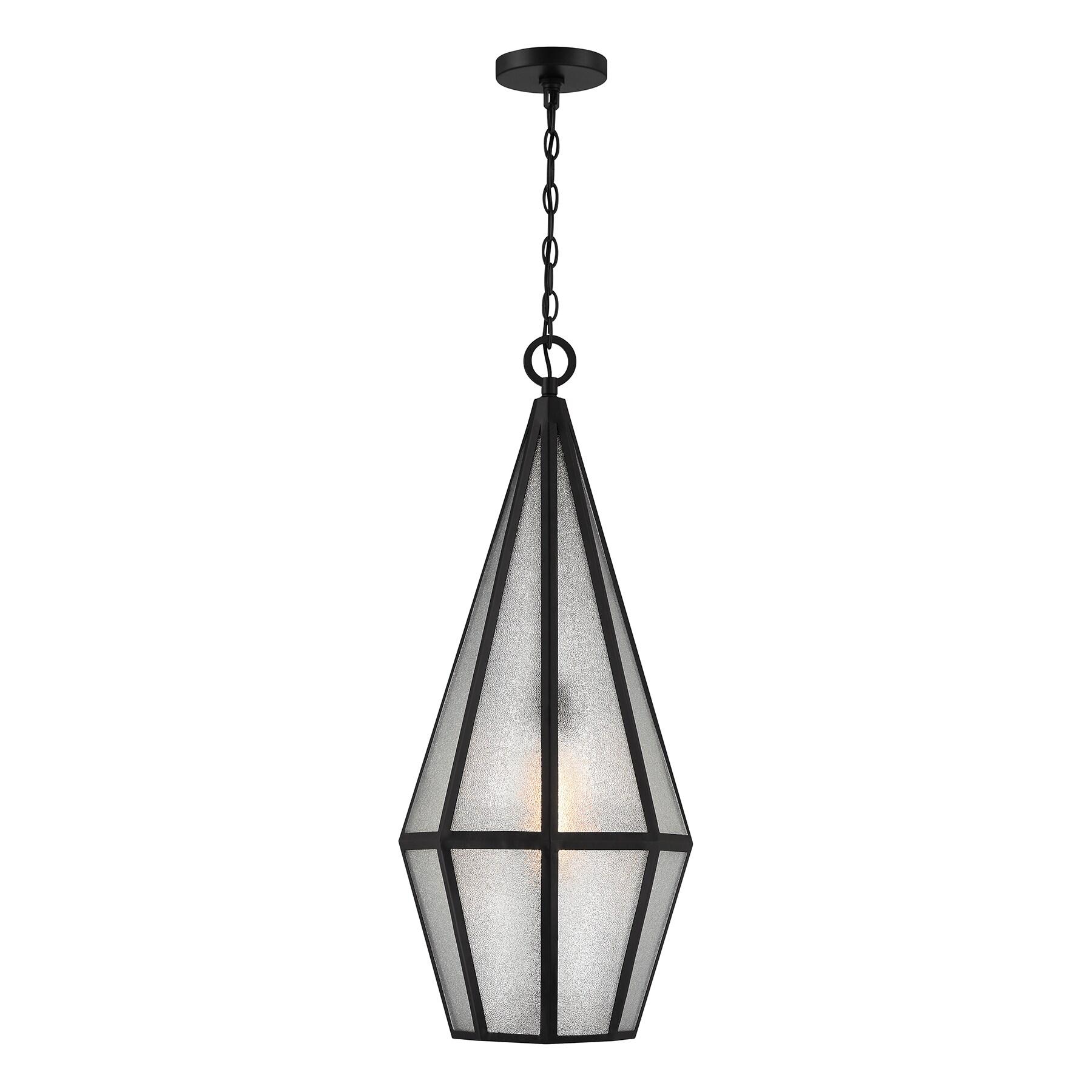 Savoy House Peninsula 1-Light Outdoor Hanging Lantern in Matte Black