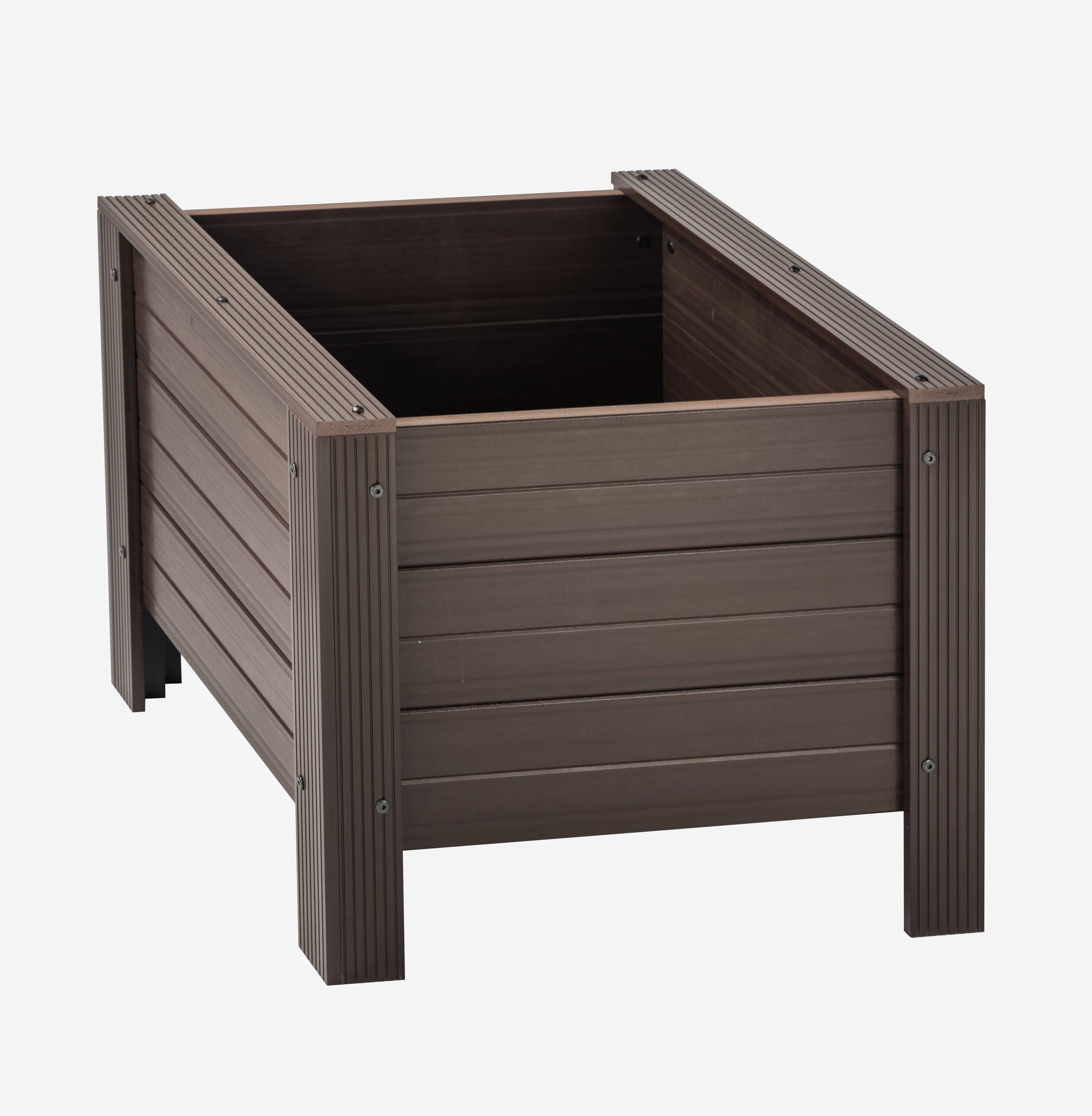 New Age Garden® 24" ECOFLEX Square Planter, Walnut