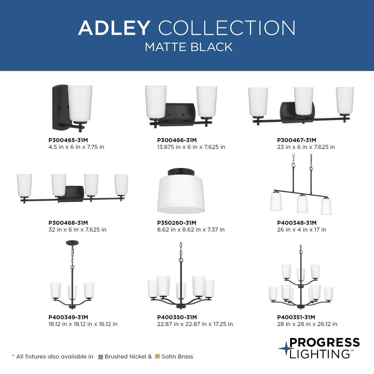 Progress Lighting, Adley Collection, 1-Light Flush Mount, Brushed Nickel, Clear Glass Shade