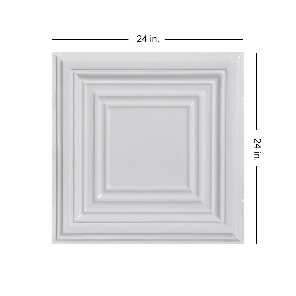 FromPlainToBeautifulInHours Williamsburg 2 ft. x 2 ft. Drop-in Tin Ceiling Tile (Set of 12)