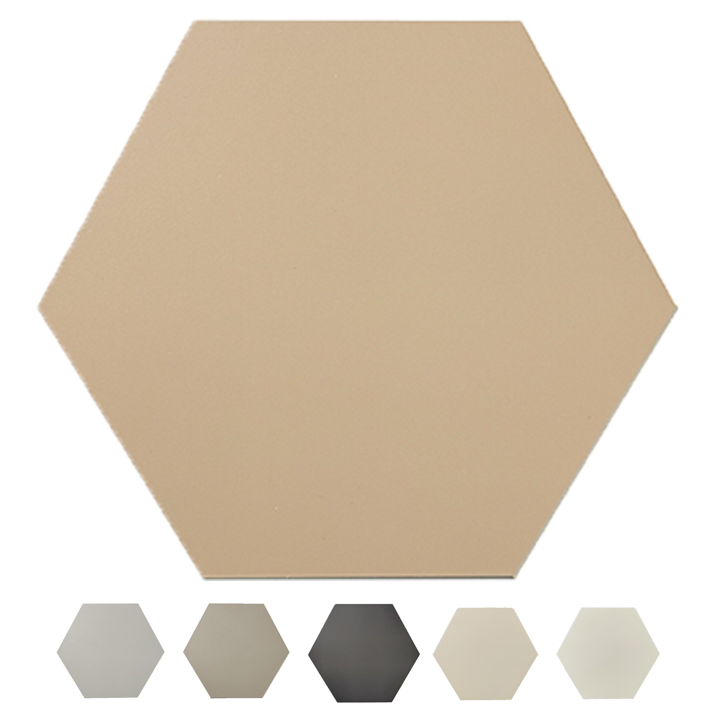 Bex 6" x 6.9" Hexagon Stone Composite Peel & Stick Wall Tile