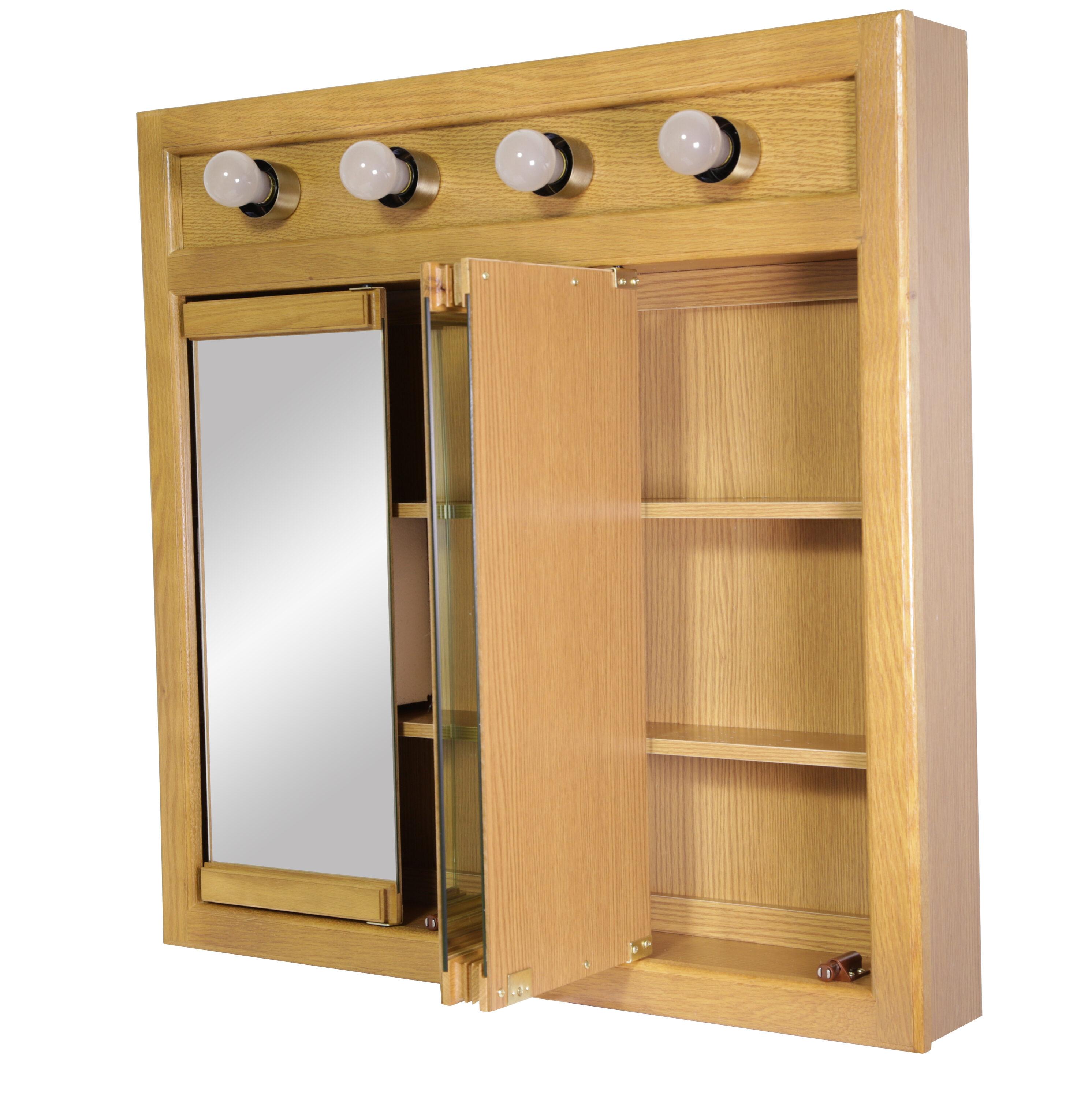 Design House Wall Mount Richland 30" Bathroom Cabinet, Nutmeg Oak