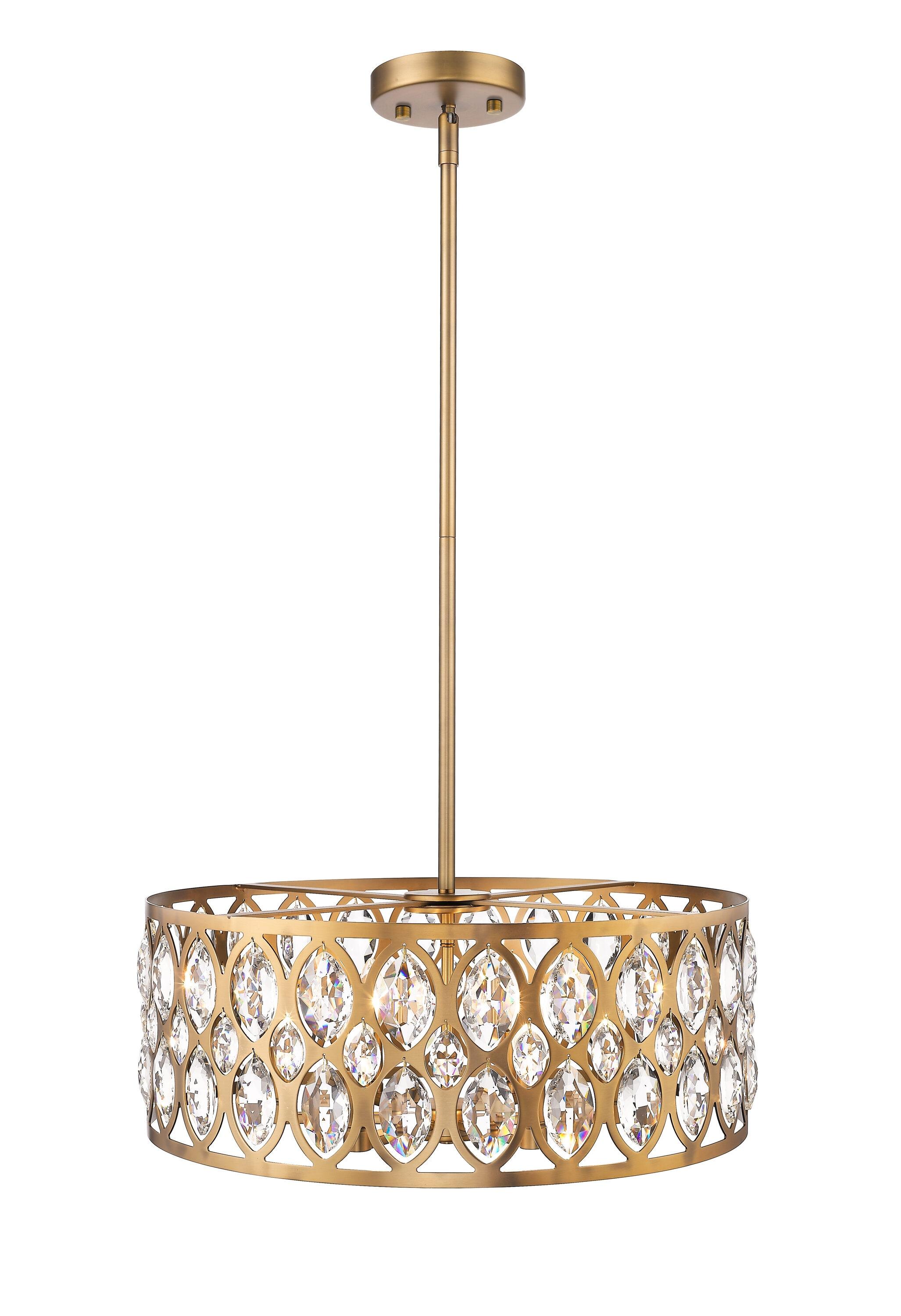 Z-Lite Dealey 6 - Light Chandelier in  Heirloom Brass