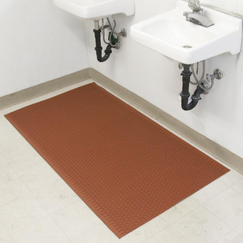 Brown and Black Rubber Anti-Slip Commercial Floor Mat