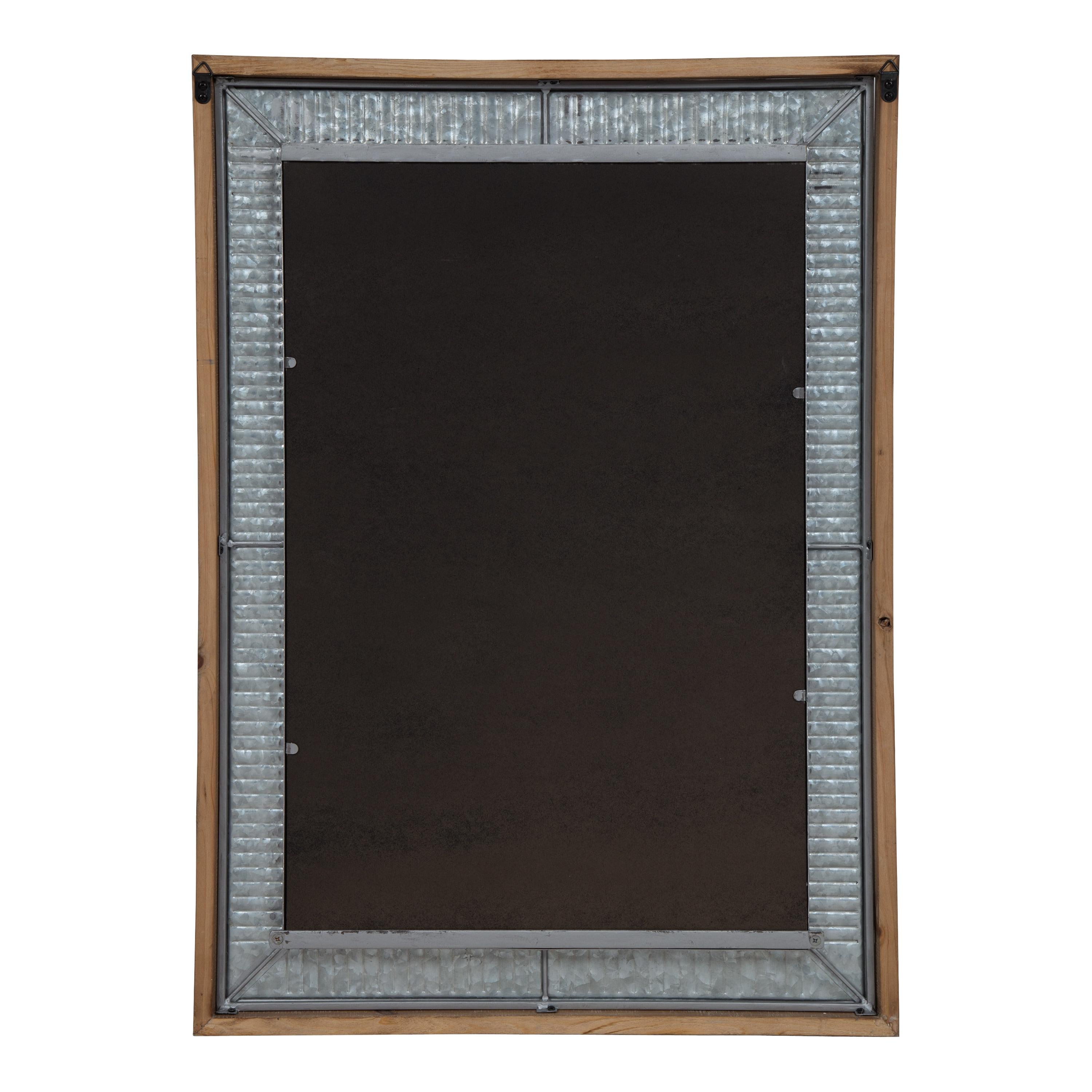 20" x 30" Rectangle Deely Wall Mirror Rustic Brown - Kate & Laurel All Things Decor