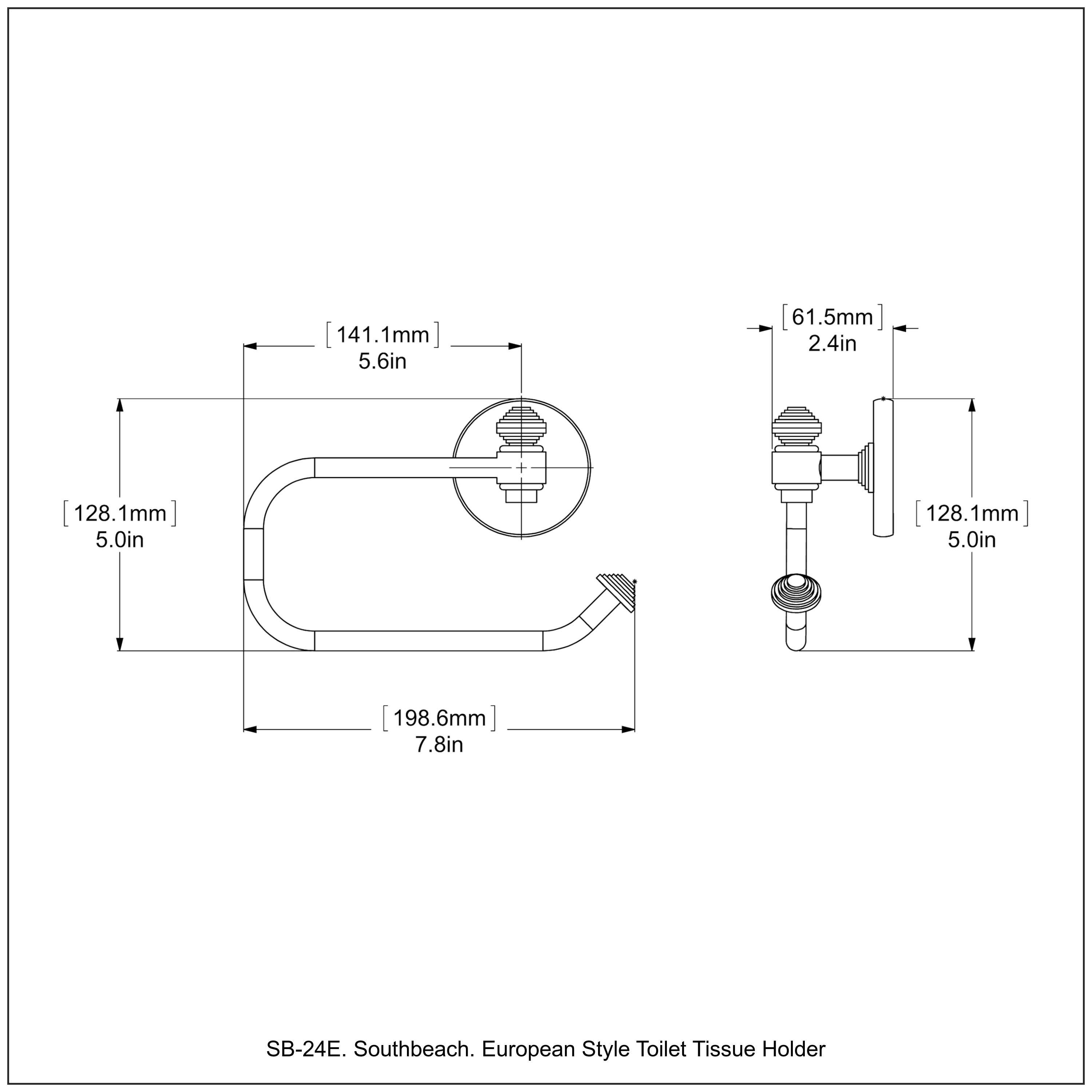 Southbeach Wall Mounted Toilet Paper Holder