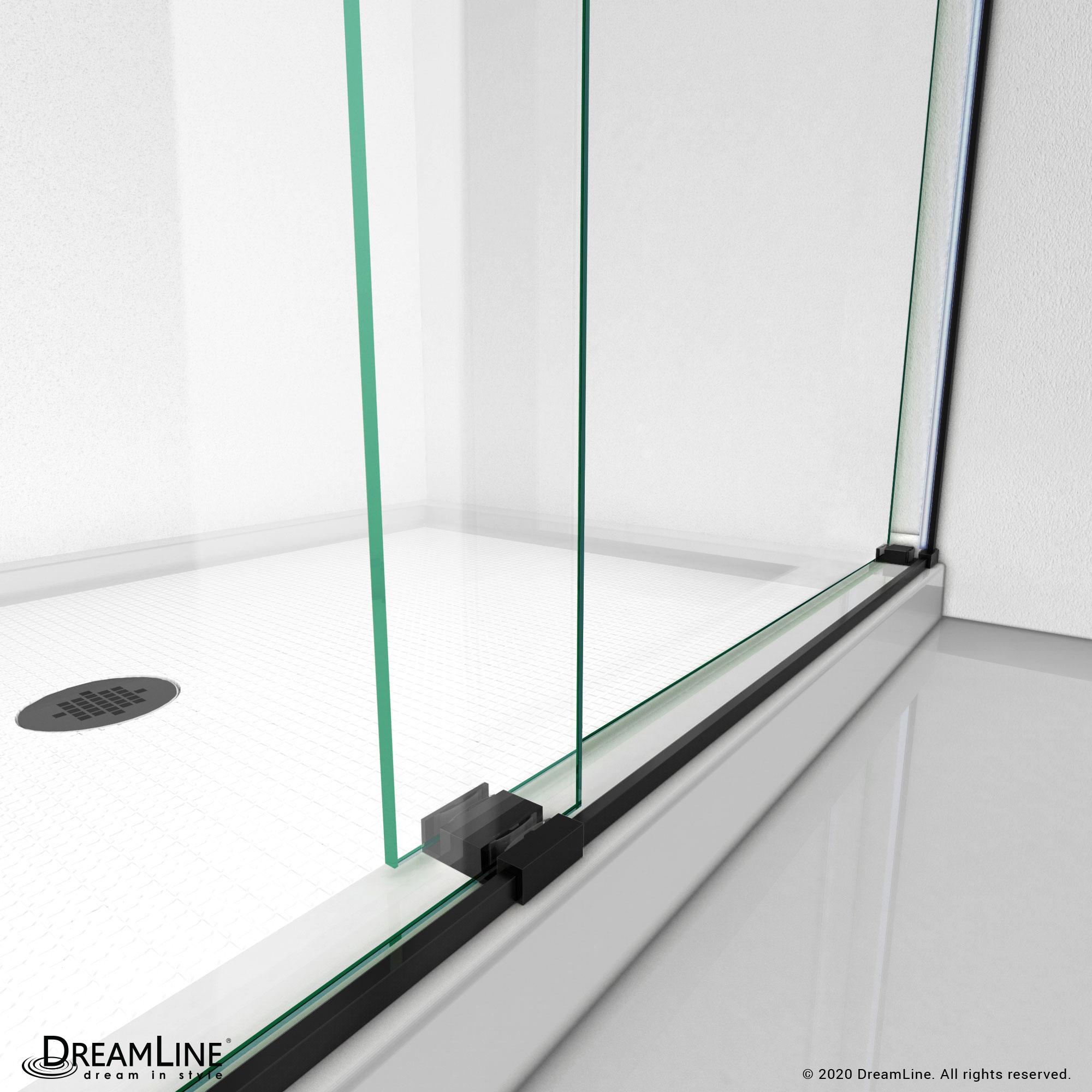 44" - 48" W 76" H Reversible Semi-Frameless Shower Door with ClearMax Technology