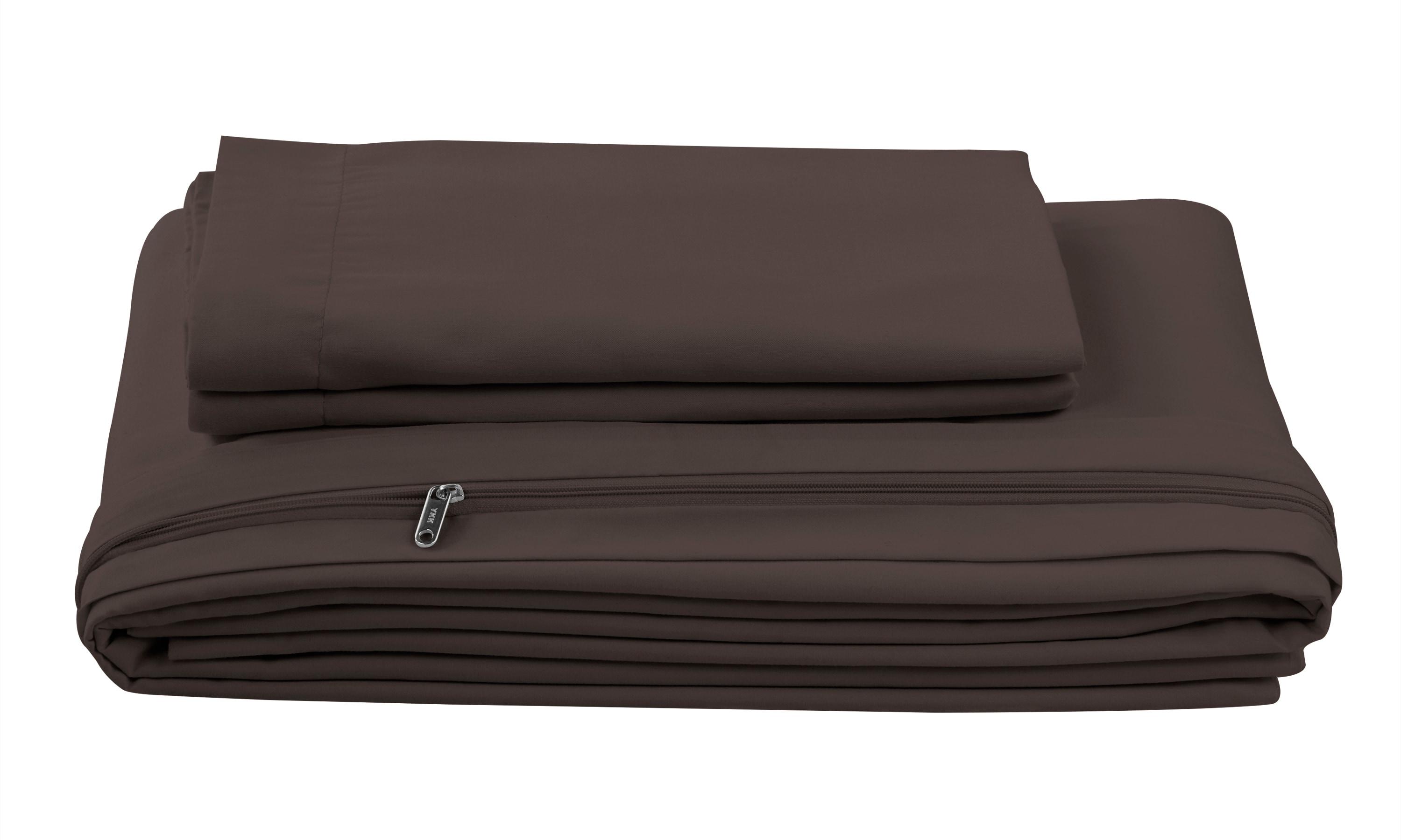 Chocolate 3 Piece Duvet Cover Set Twin/Twin Extra Long, by Simply Soft