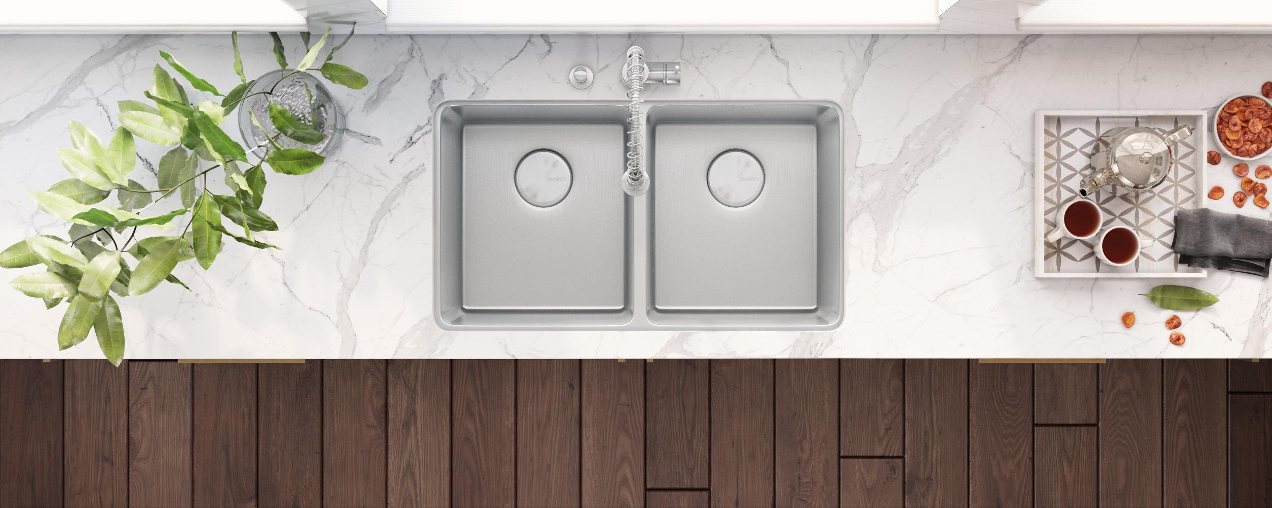 Ruvati RVM5077 Ruvati 28-inch Undermount Kitchen Sink 50/50 Double Bowl 16 Gauge Stainless Steel