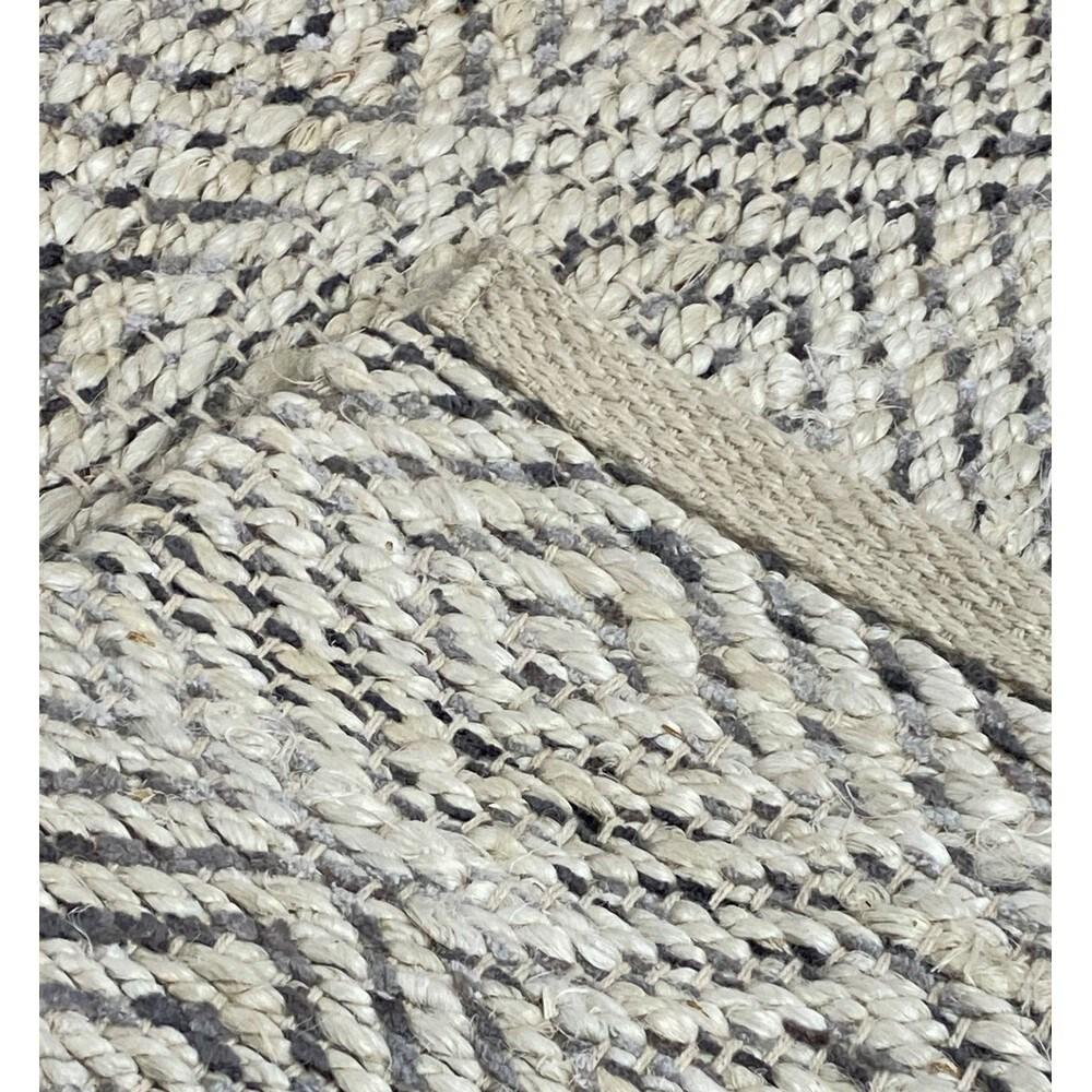 LR Home Clio 2' x 5' Tan/Gray Geometric Jute Blend Adult Indoor Area Runner Rug