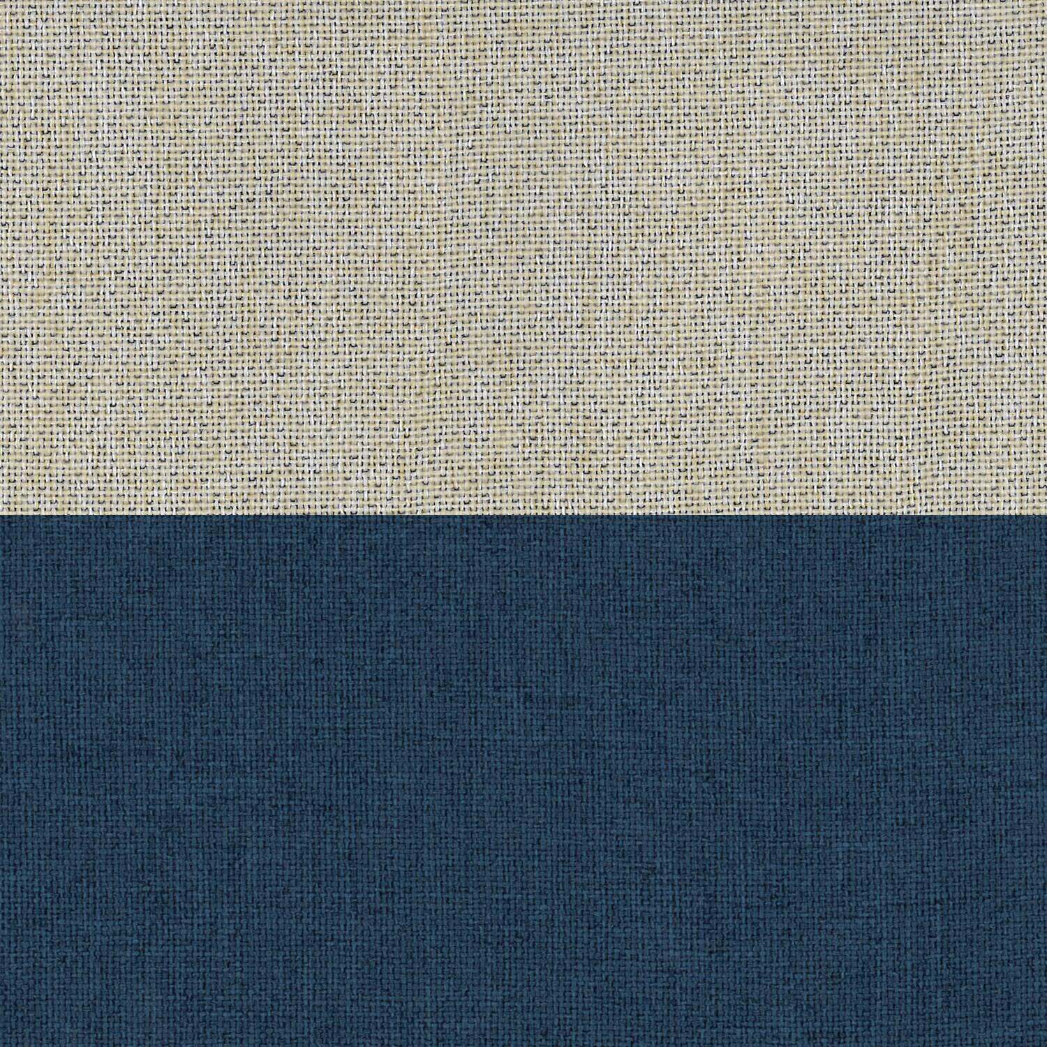 Braiden Color Block Single Blackout Window Curtain Panel - 52" x 95" - Navy - Elrene Home Fashions