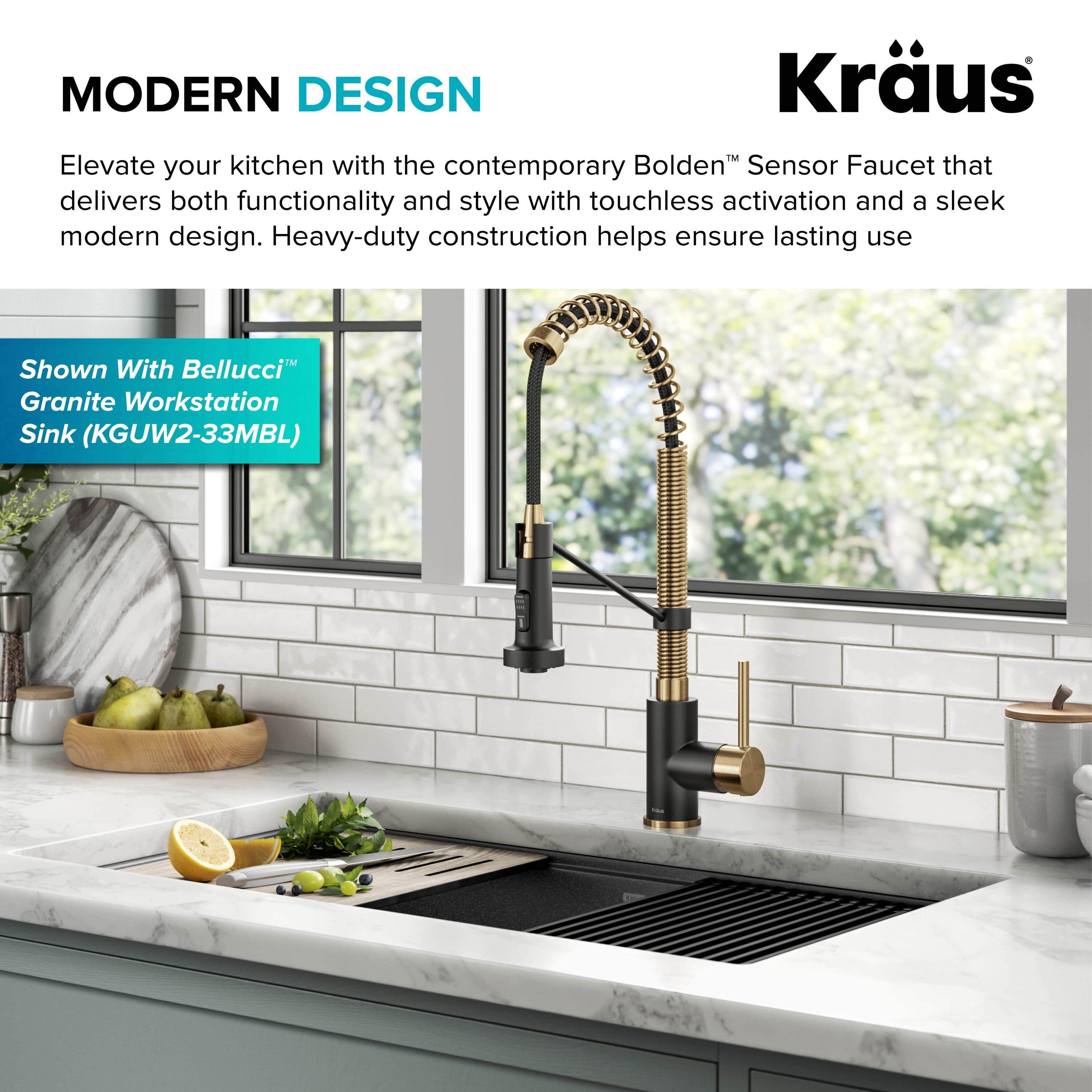 Kraus Bolden Touchless Sensor Commercial Style 2-Function Single Handle Pull-Down Kitchen Faucet