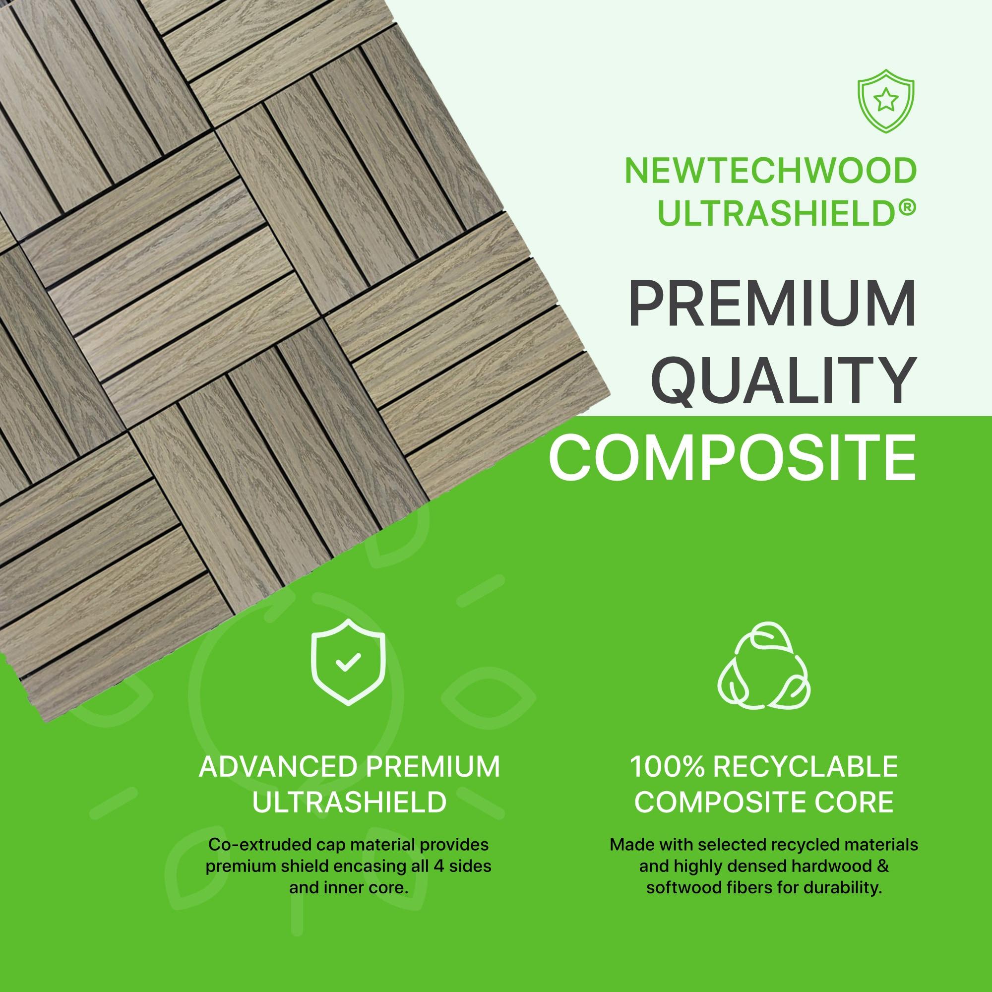 UltraShield Naturale Composite 12" x 12" Interlocking Deck Tile
