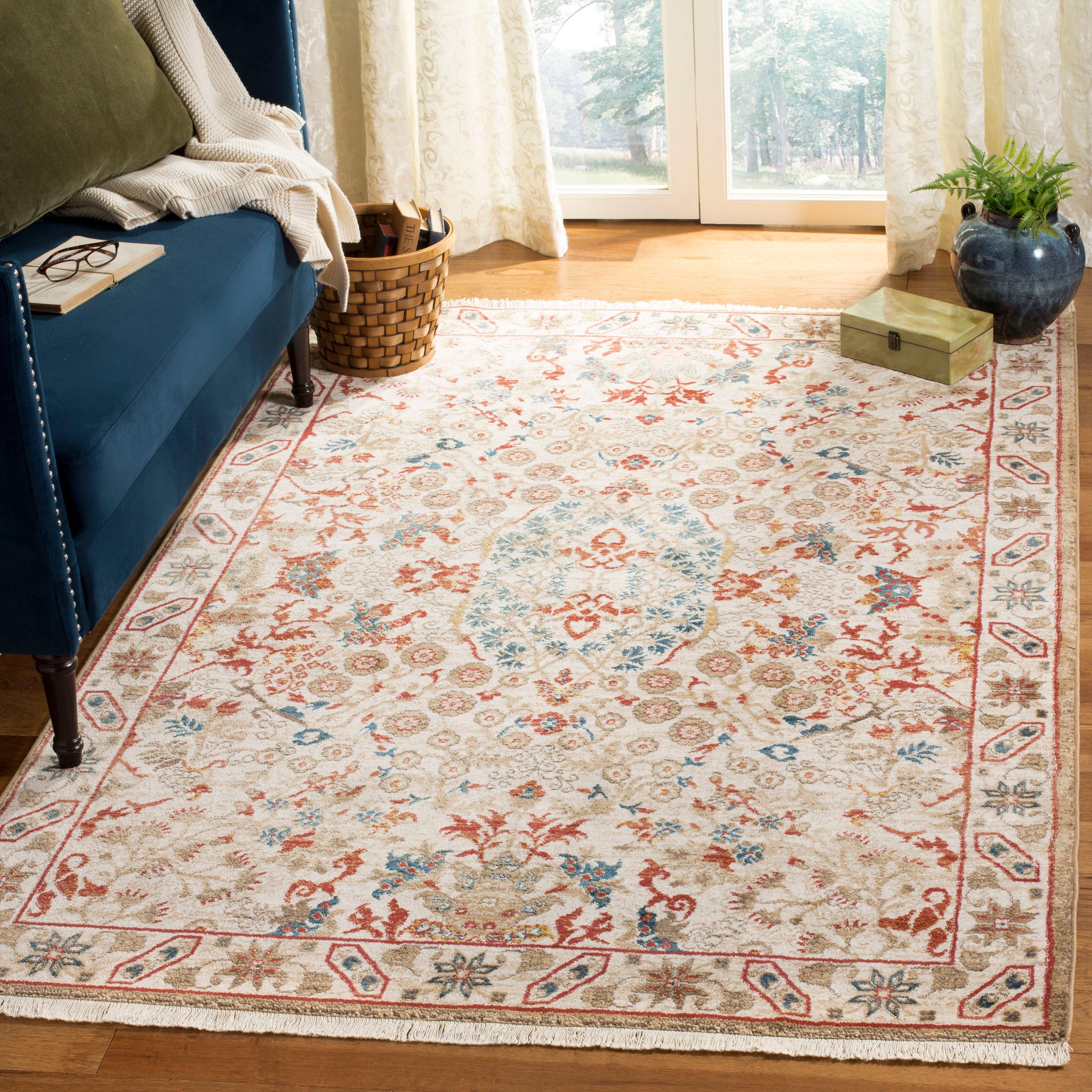Kashan KSN301 Power Loomed Area Rug - Ivory/Ivory - 9'x12'6" - Safavieh