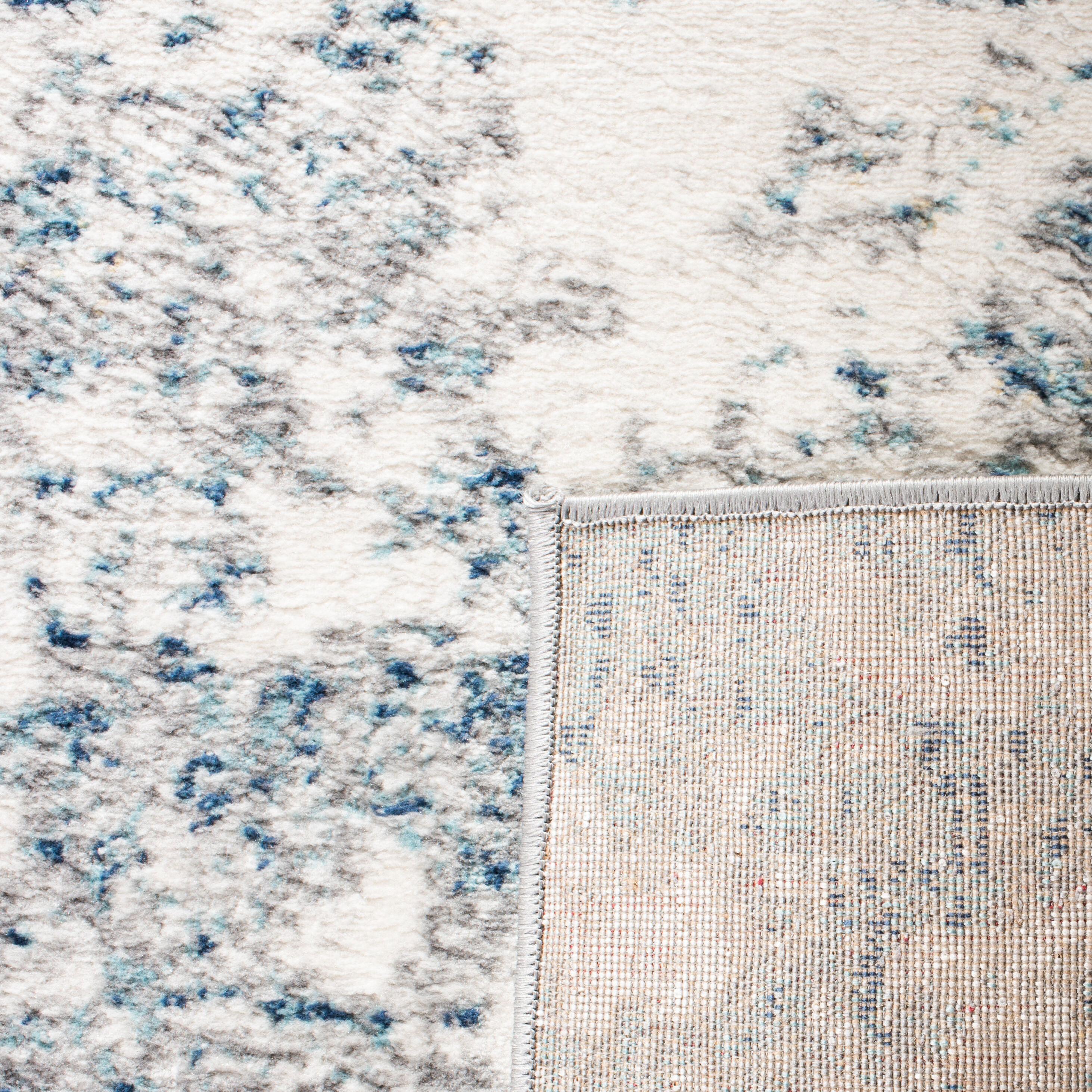 Brentwood BNT822 Power Loomed Area Rug - Light Grey/Blue - 3'x3' - Safavieh.